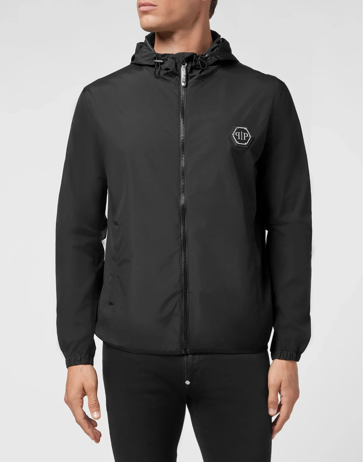 Nylon Windbreaker, цвет: Черный