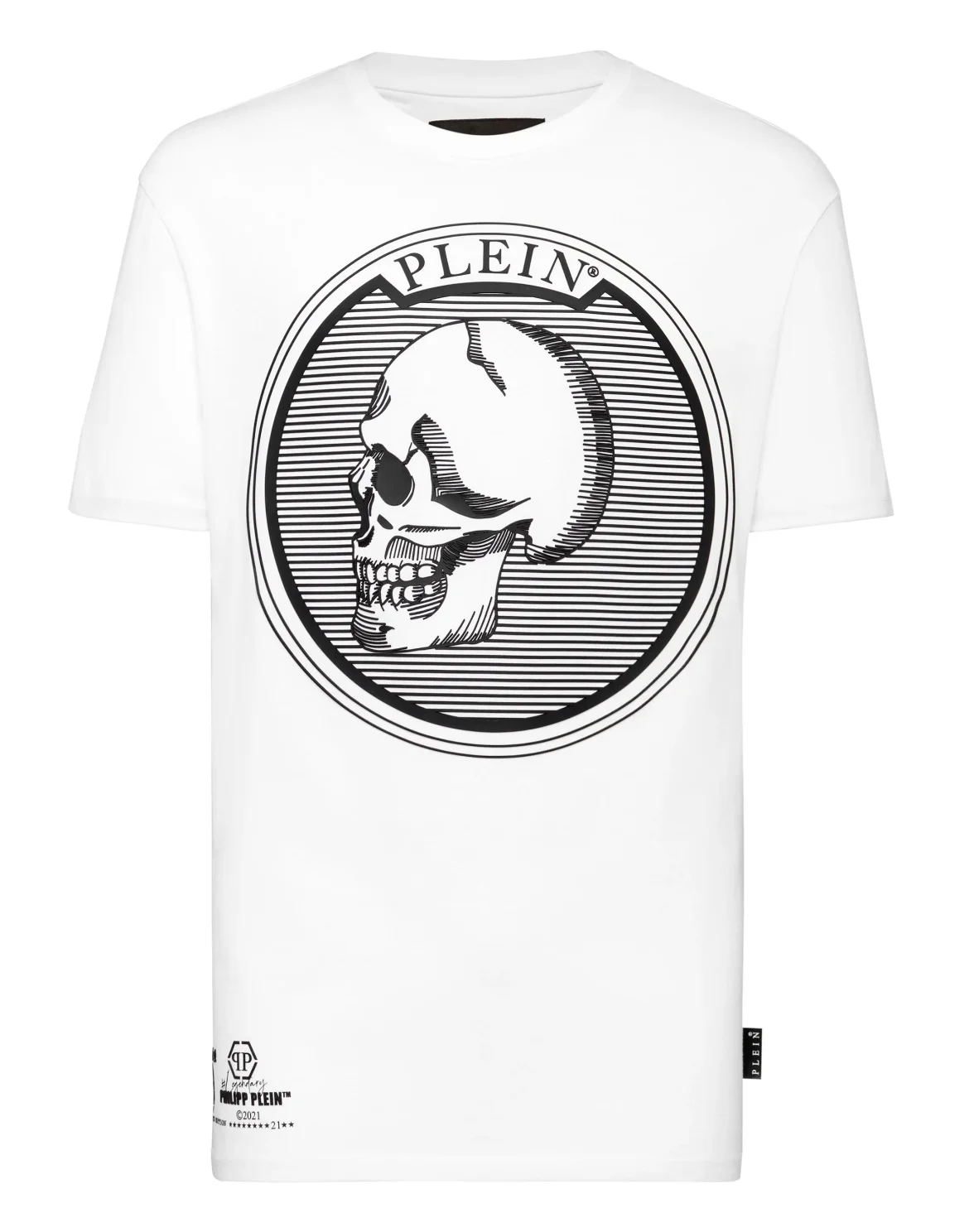 T-shirt Round Neck SS Outline Skull, цвет: Белый