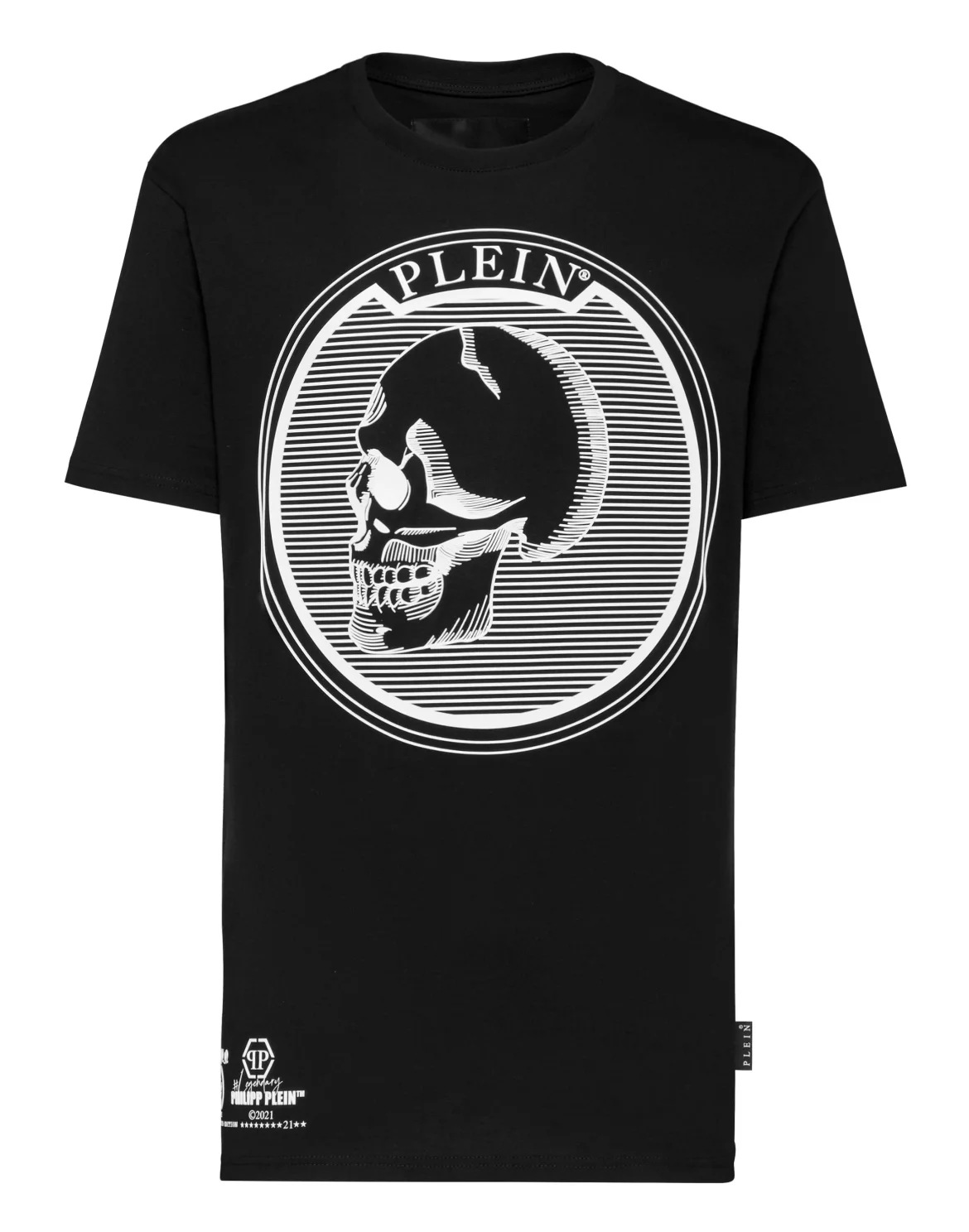 T-shirt Round Neck SS Outline Skull, цвет: Черный