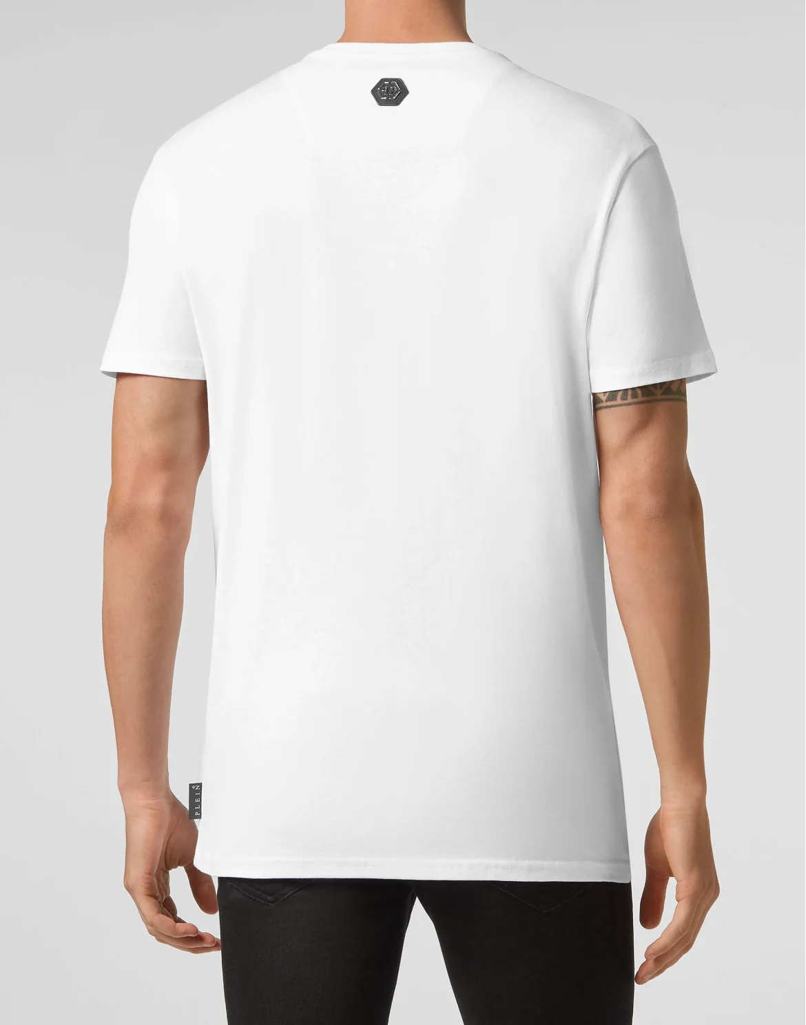 T-shirt Round Neck SS Outline Skull crystal, цвет: Белый