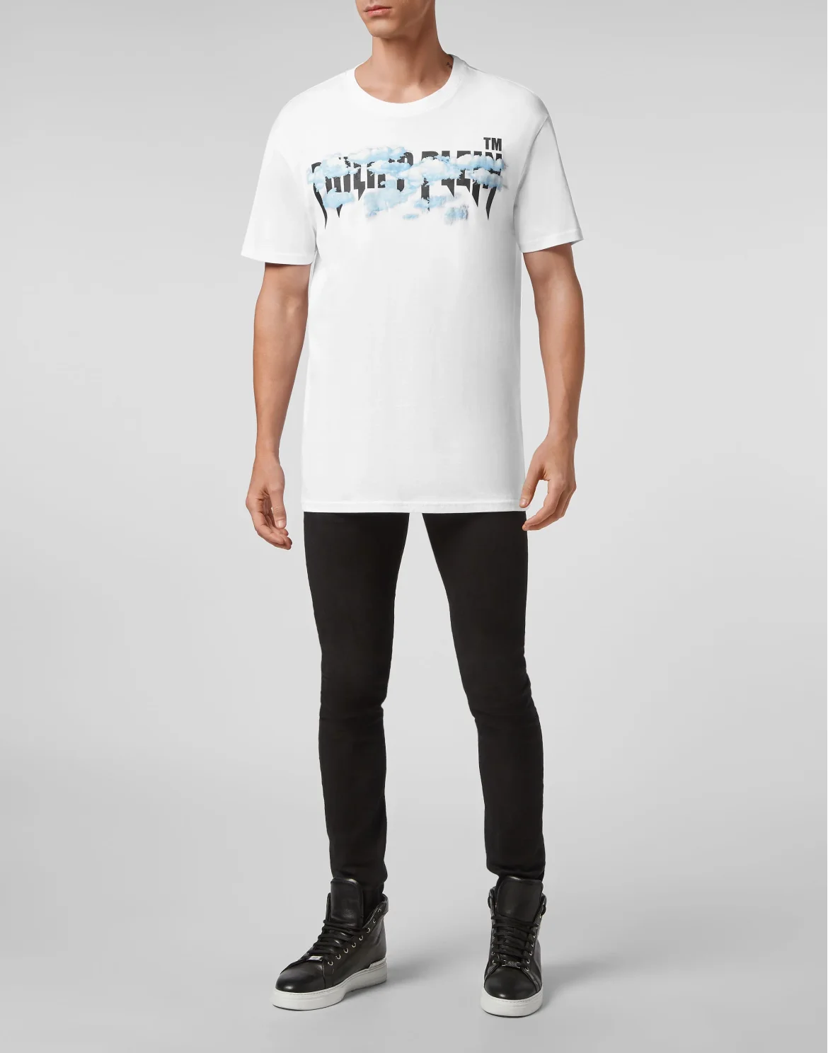 T-shirt Round Neck SS Clouds, цвет: Белый