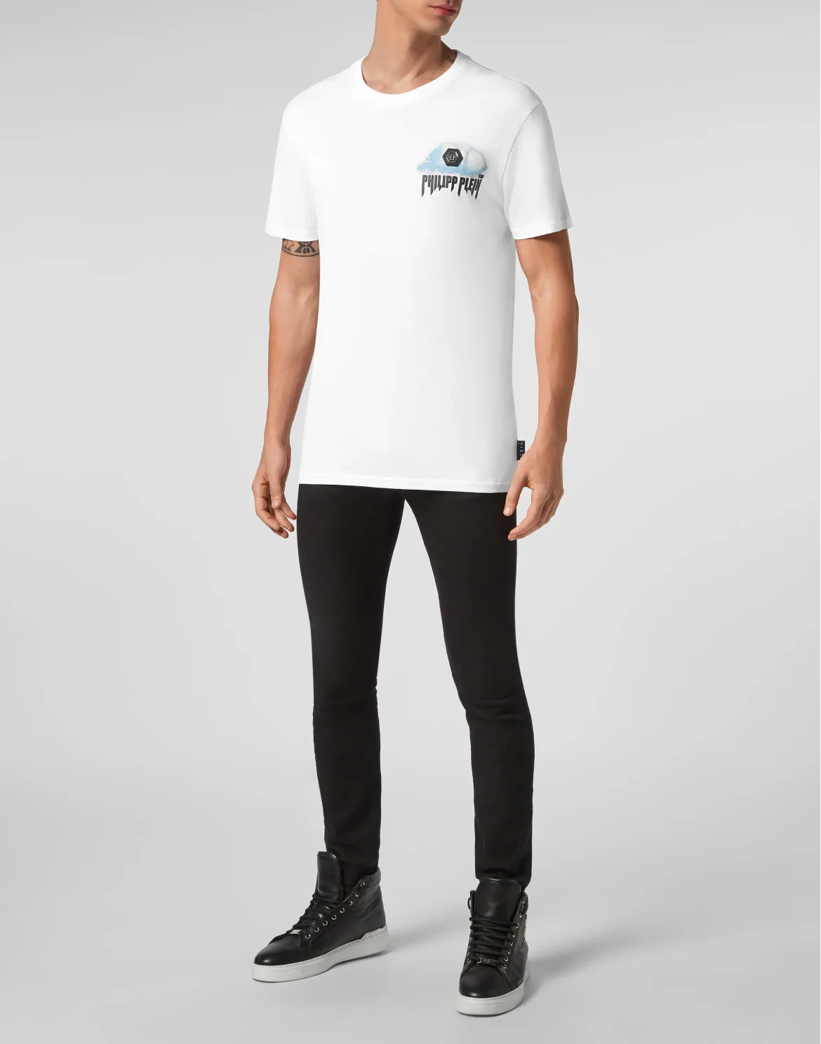 T-shirt Round Neck SS Clouds, цвет: Белый