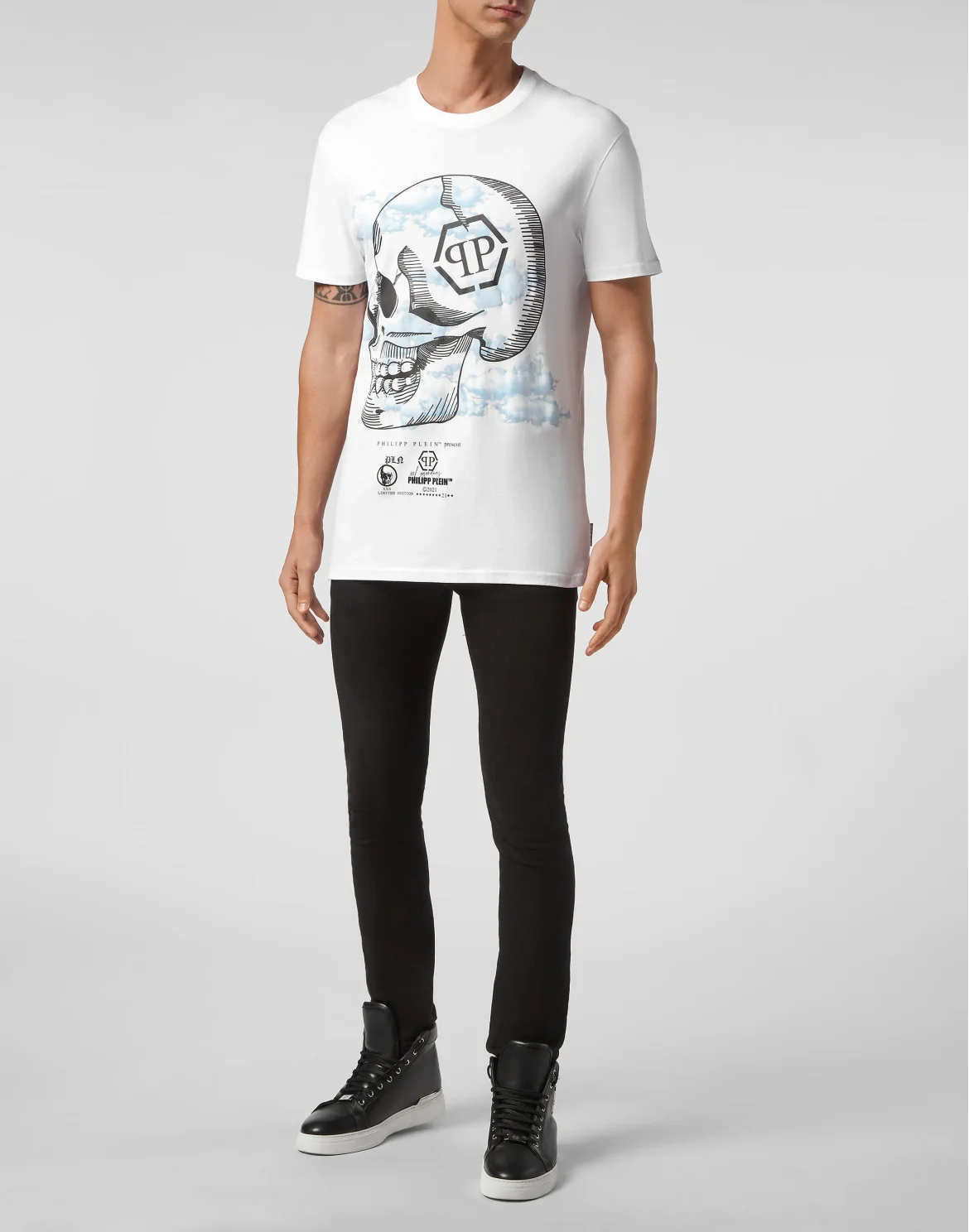T-shirt Round Neck SS Clouds, цвет: Белый