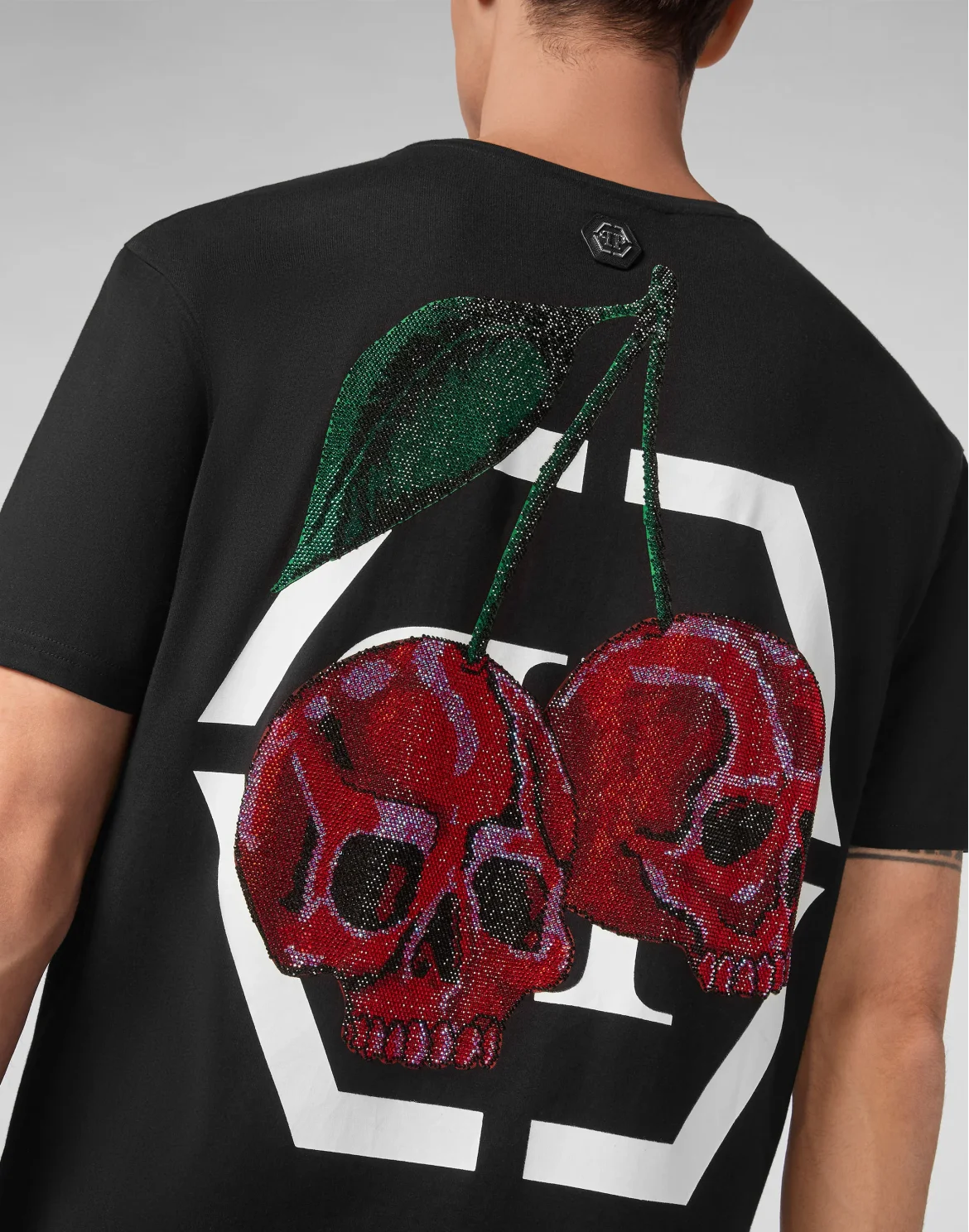 T-shirt Round Neck SS Cherries, цвет: Черный