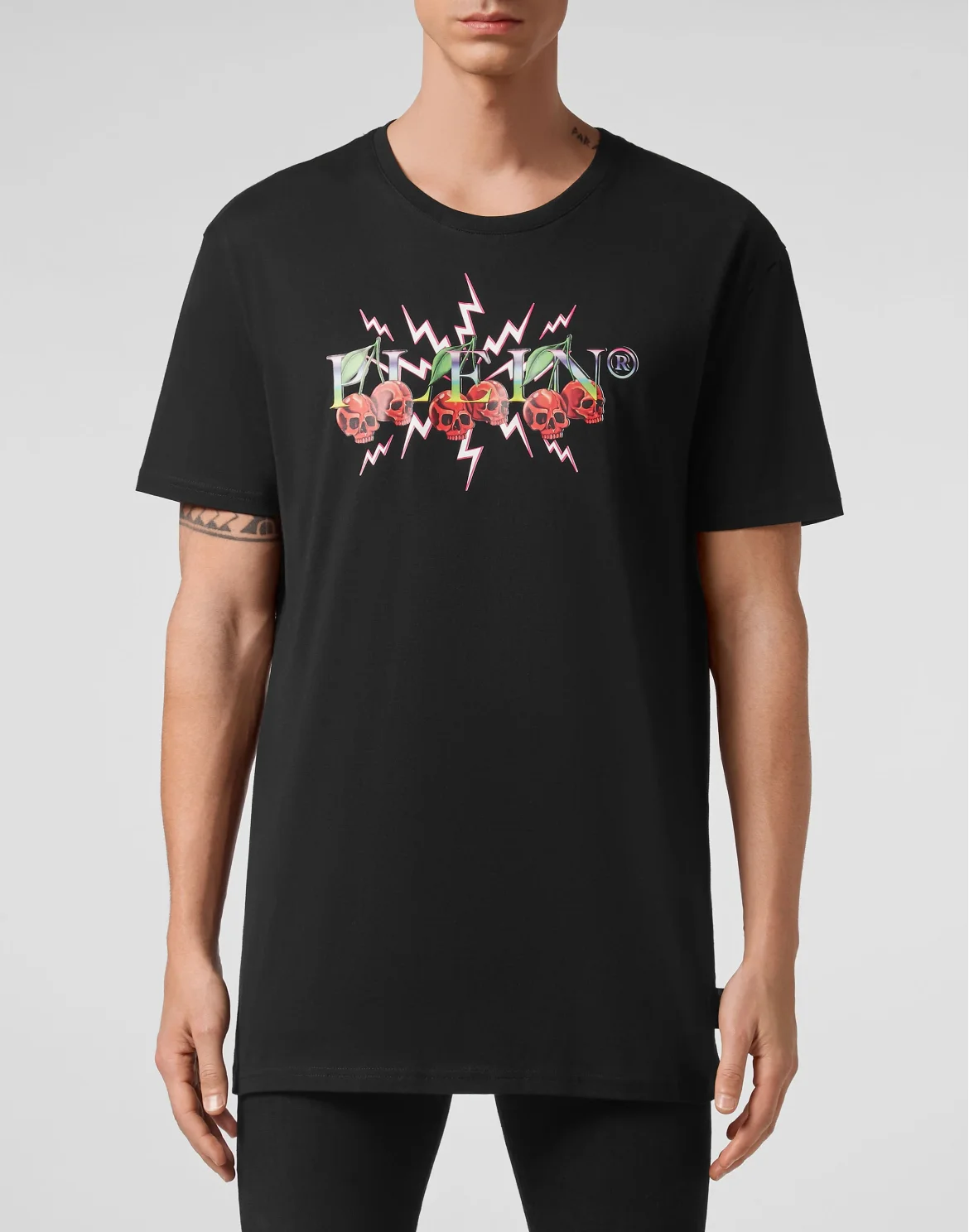 T-shirt Round Neck SS Cherries, цвет: Черный