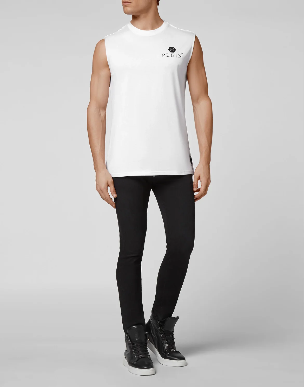 Sleeveless Top Iconic Plein, цвет: Белый