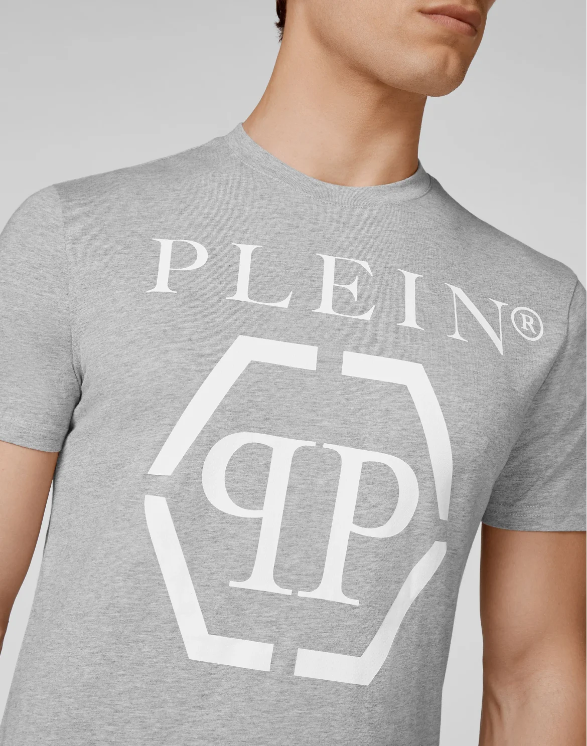 T-shirt Round Neck SS Hexagon, цвет: Серый