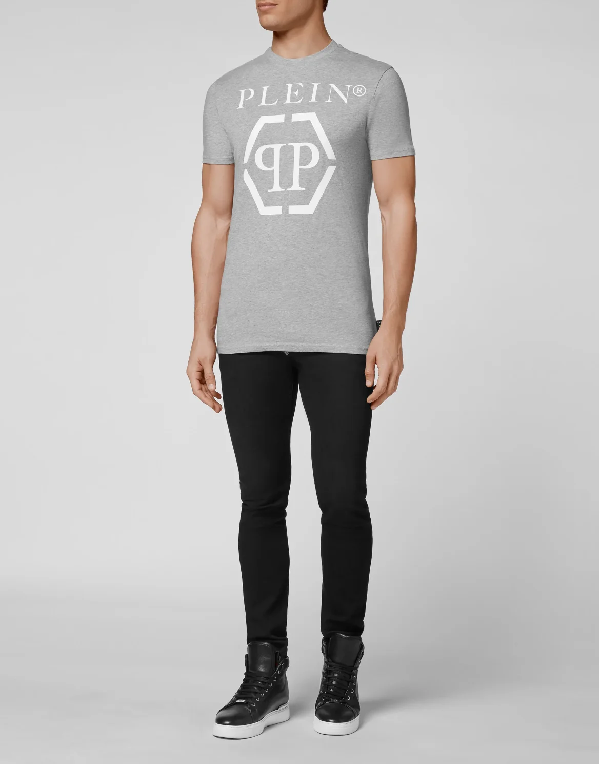 T-shirt Round Neck SS Hexagon, цвет: Серый