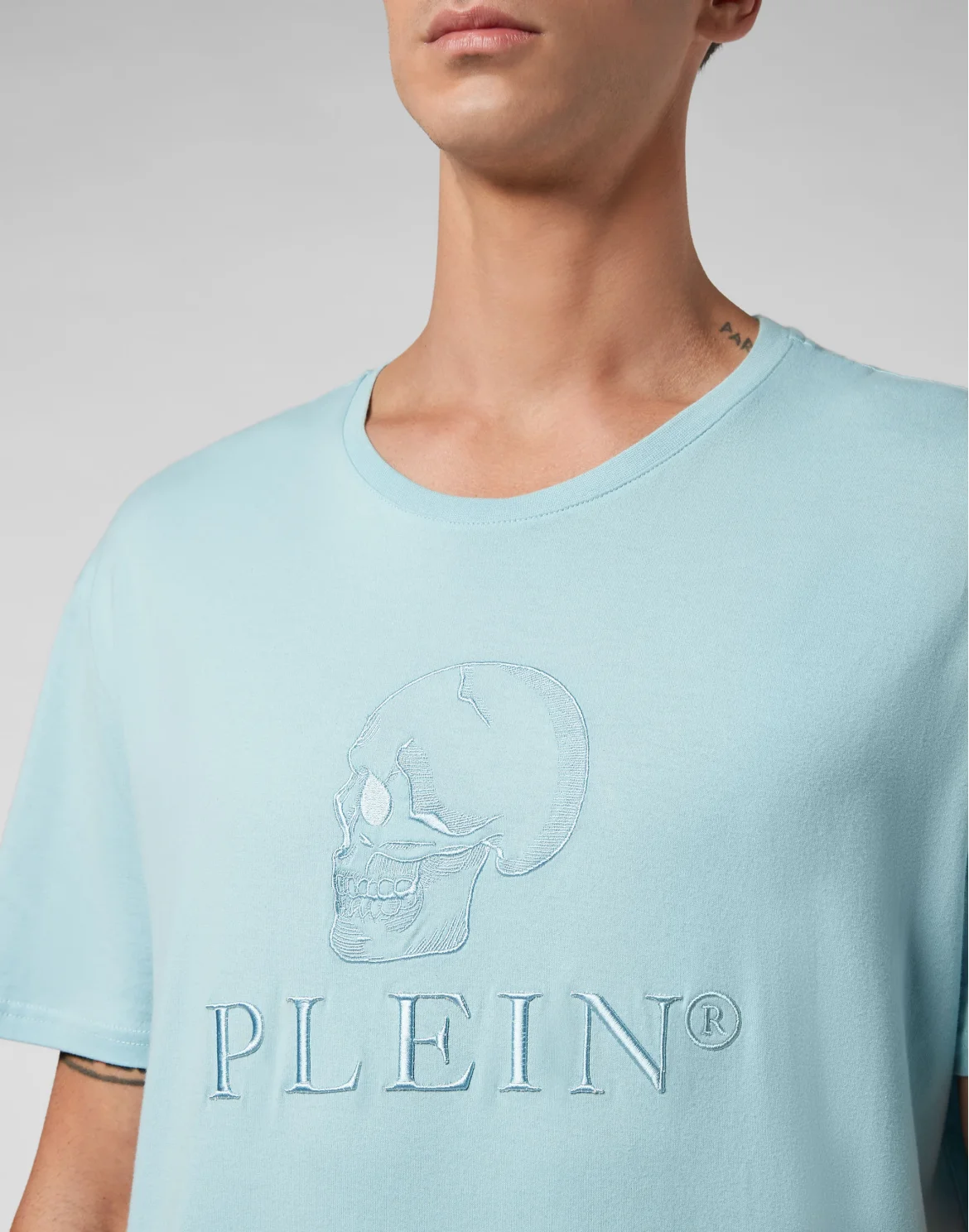 T-shirt Round Neck SS Skull, цвет: Голубой