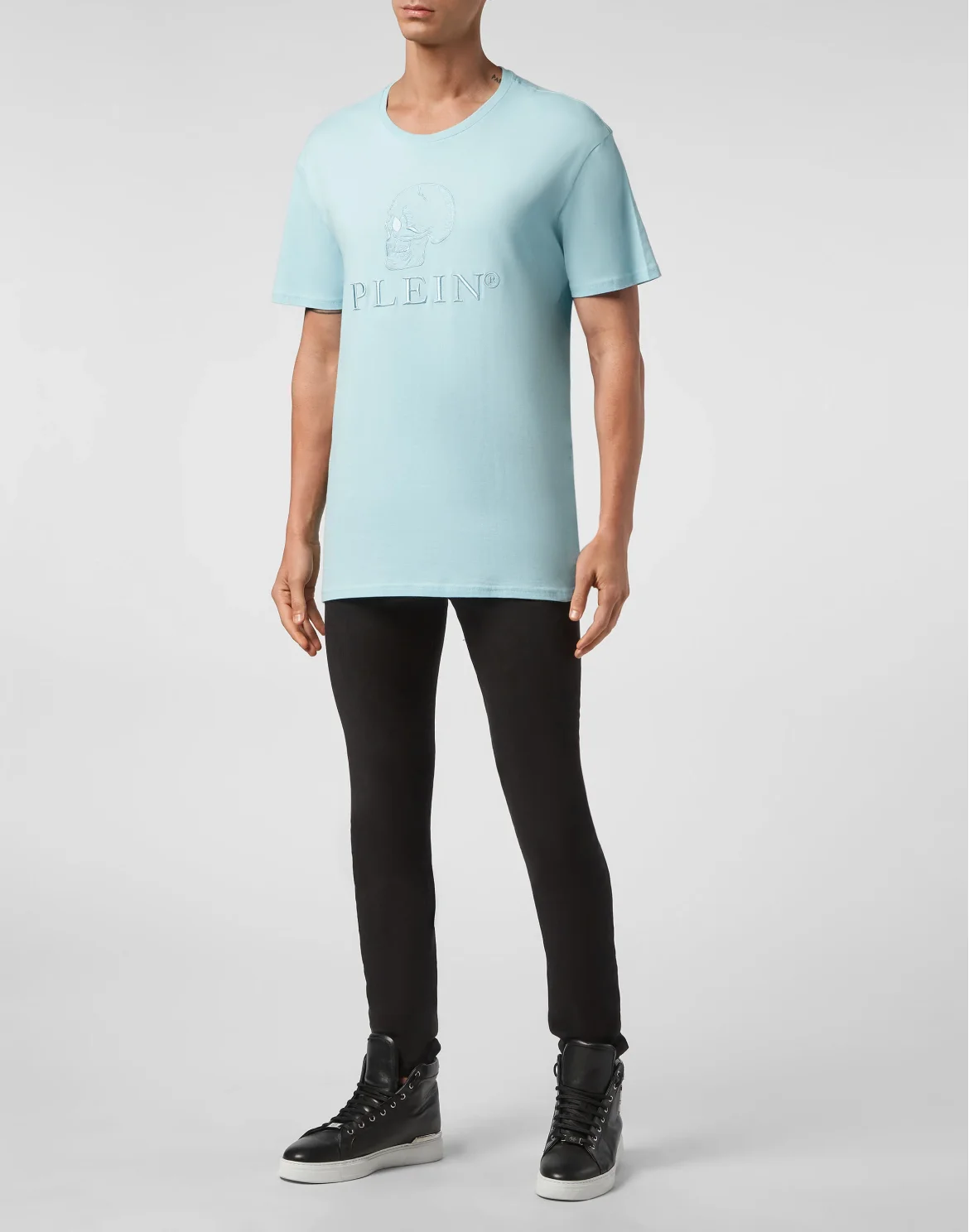 T-shirt Round Neck SS Skull, цвет: Голубой