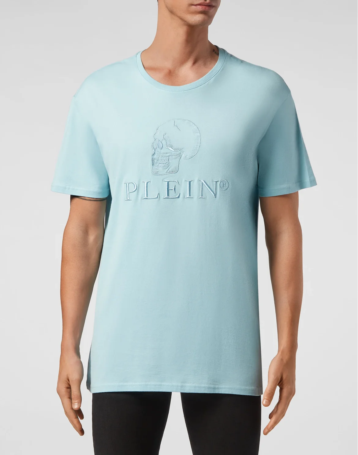 T-shirt Round Neck SS Skull, цвет: Голубой