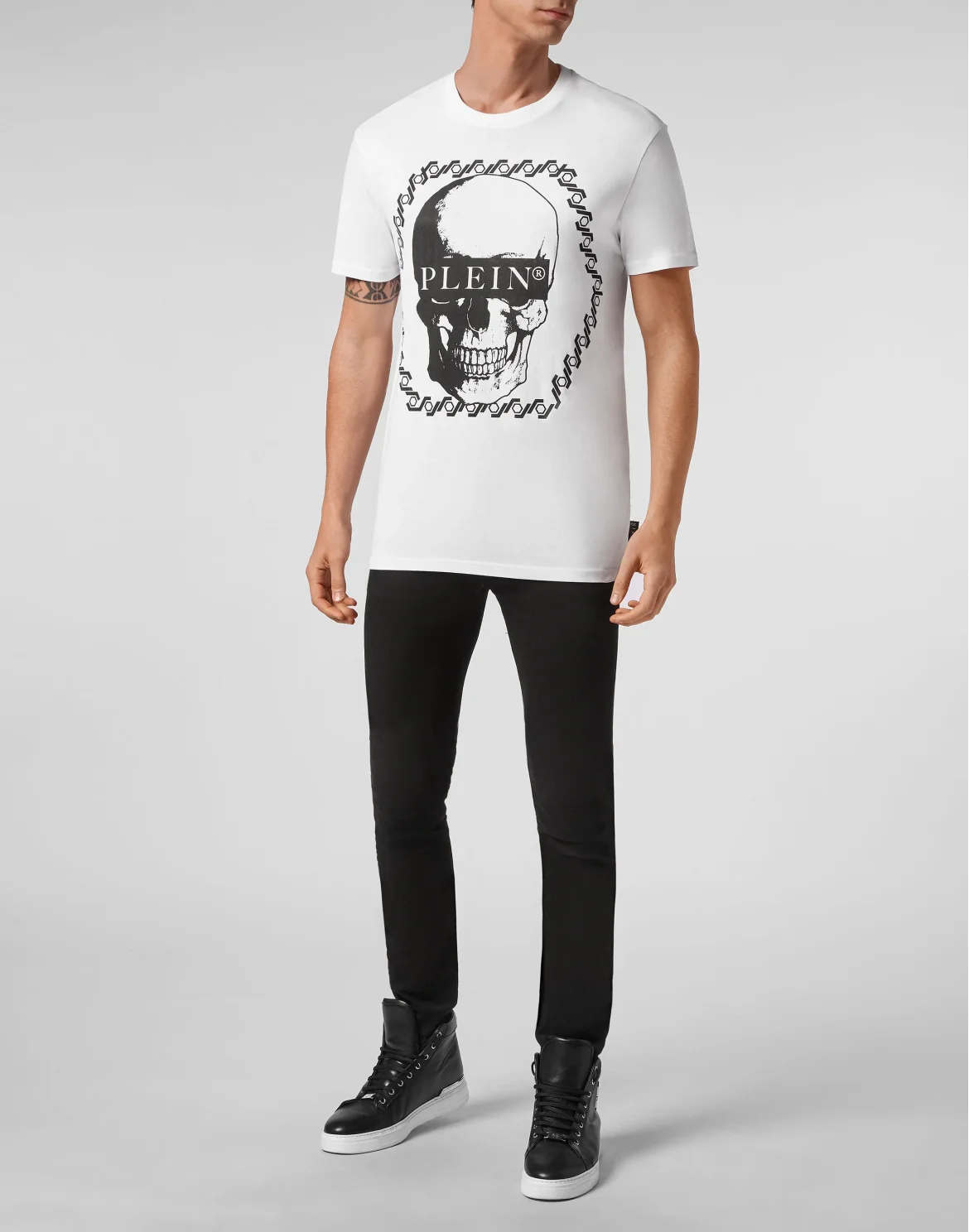 T-shirt Round Neck SS Skull, цвет: Белый