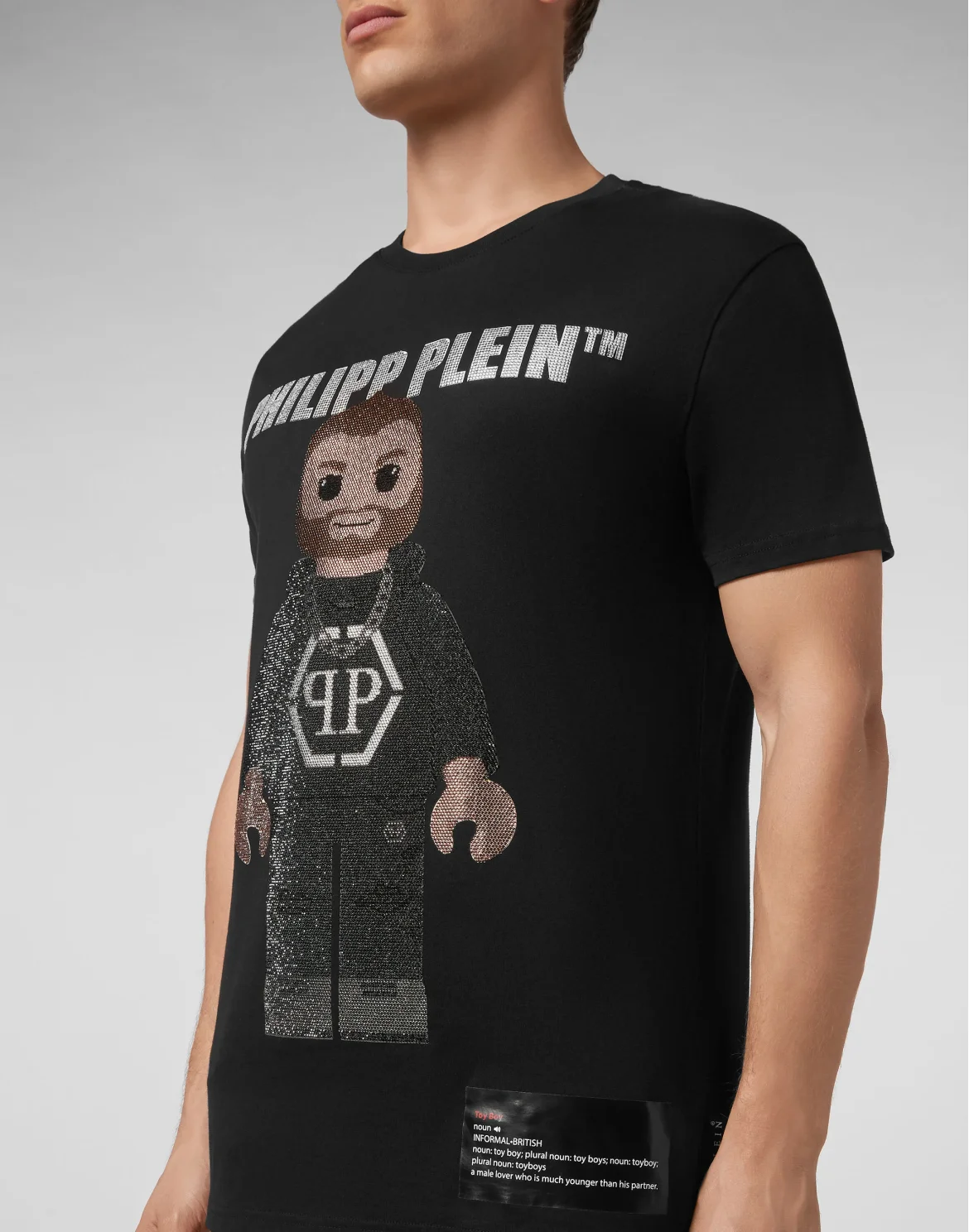 T-shirt Round Neck SS Crystal Philipp Plein TM, цвет: Черный