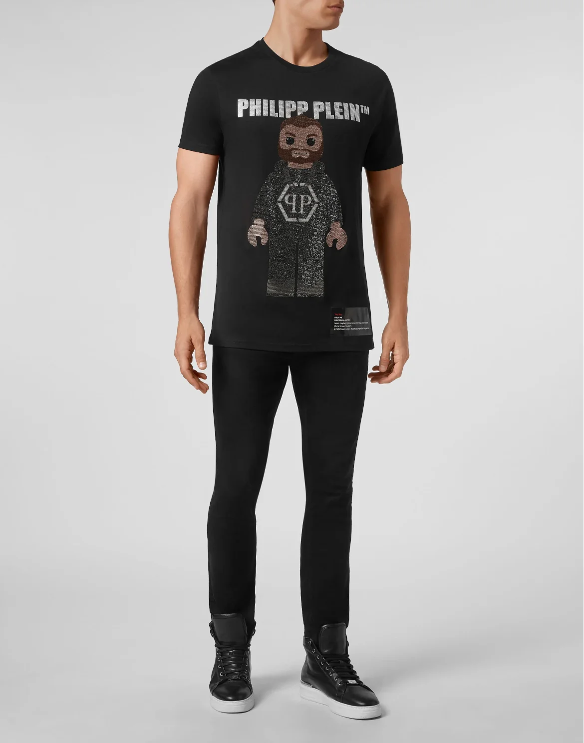 T-shirt Round Neck SS Crystal Philipp Plein TM, цвет: Черный