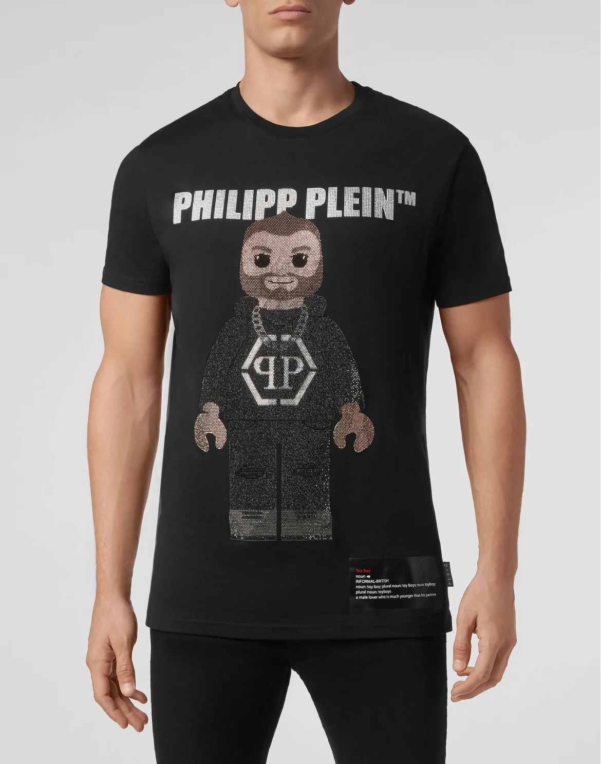 T-shirt Round Neck SS Crystal Philipp Plein TM, цвет: Черный