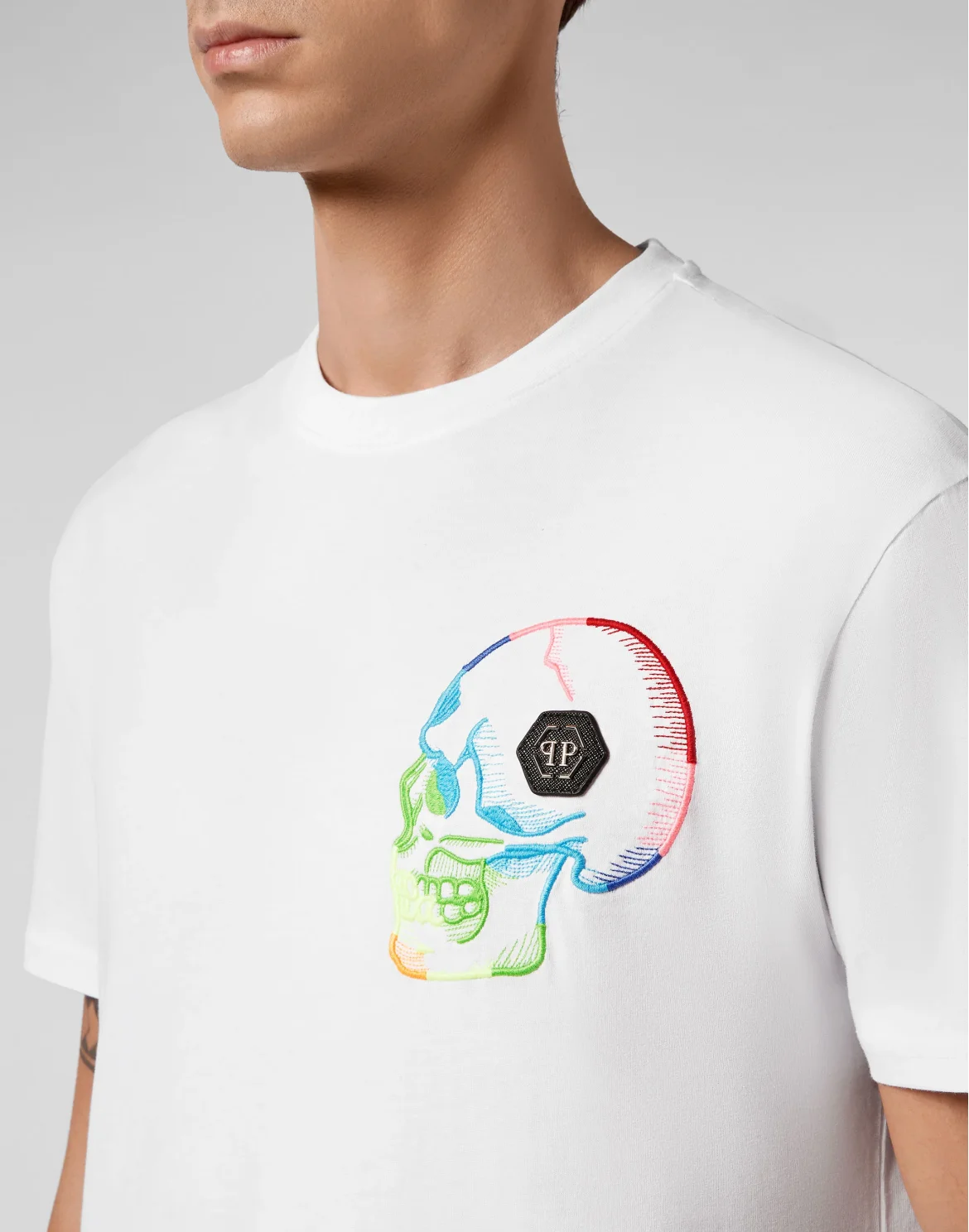 T-shirt Round Neck SS Skull, цвет: Белый