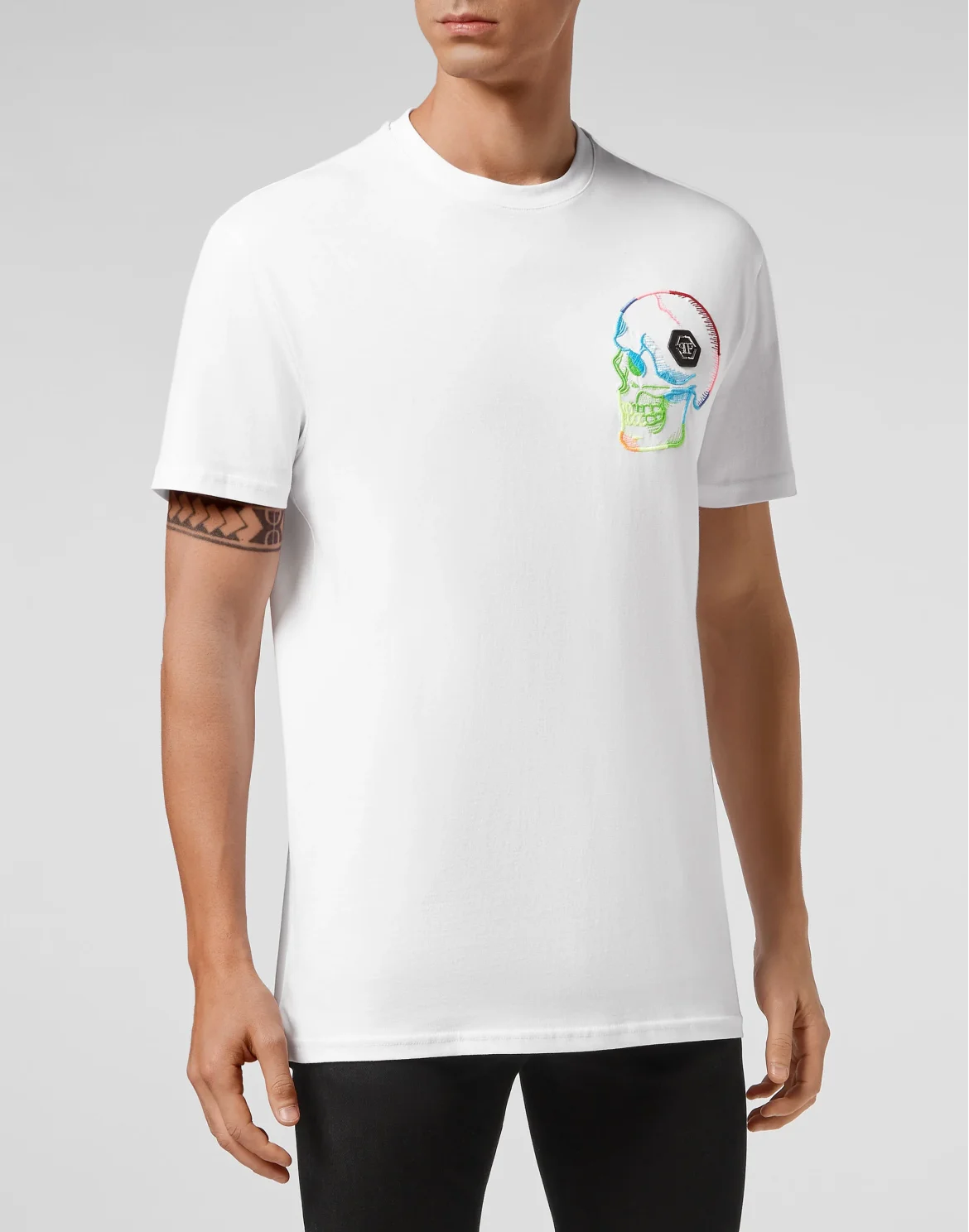 T-shirt Round Neck SS Skull, цвет: Белый