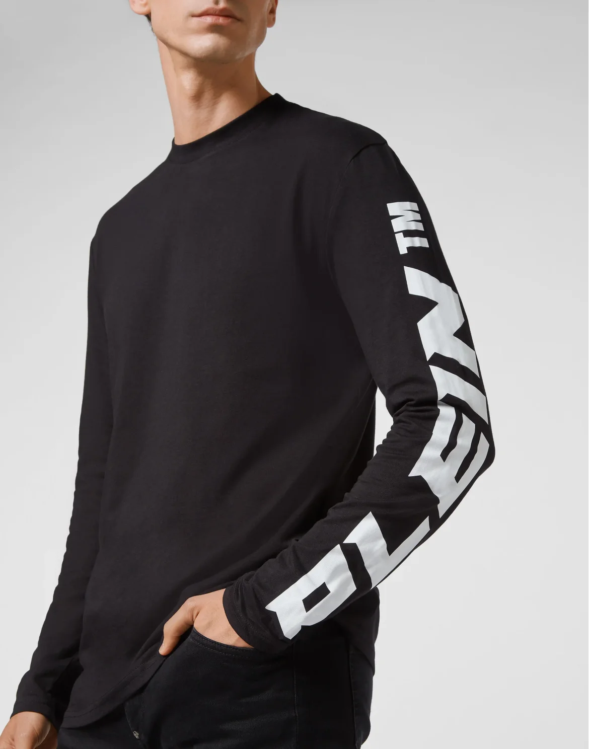 T-shirt Round Neck LS, цвет: Черный