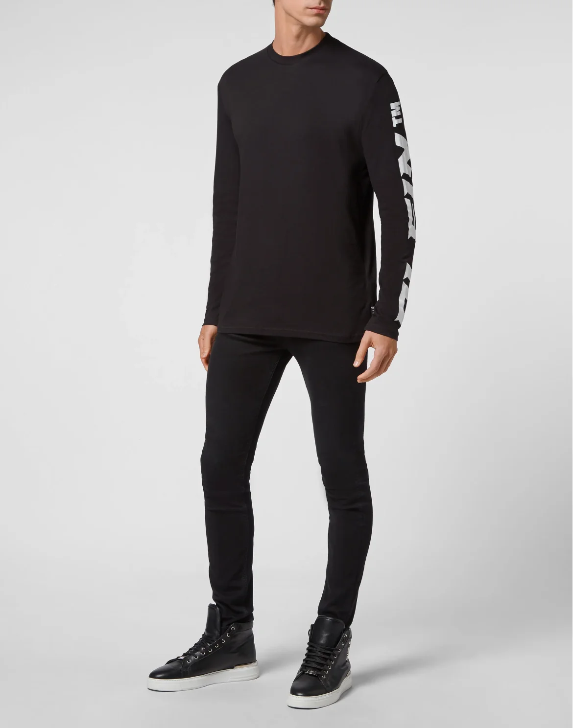 T-shirt Round Neck LS, цвет: Черный