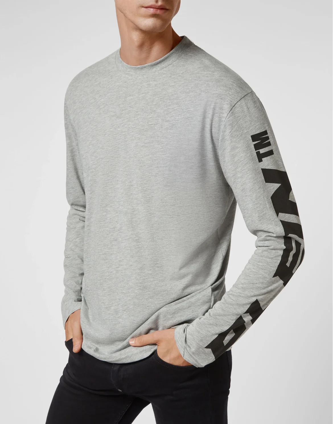 T-shirt Round Neck LS, цвет: Серый