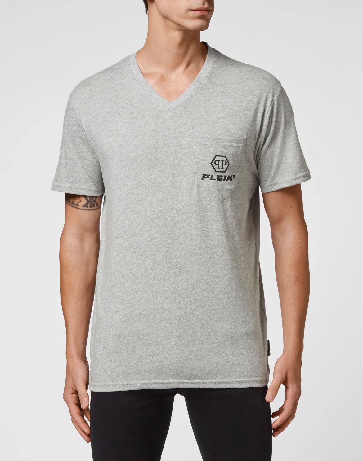 T-shirt V-Neck SS, цвет: Серый
