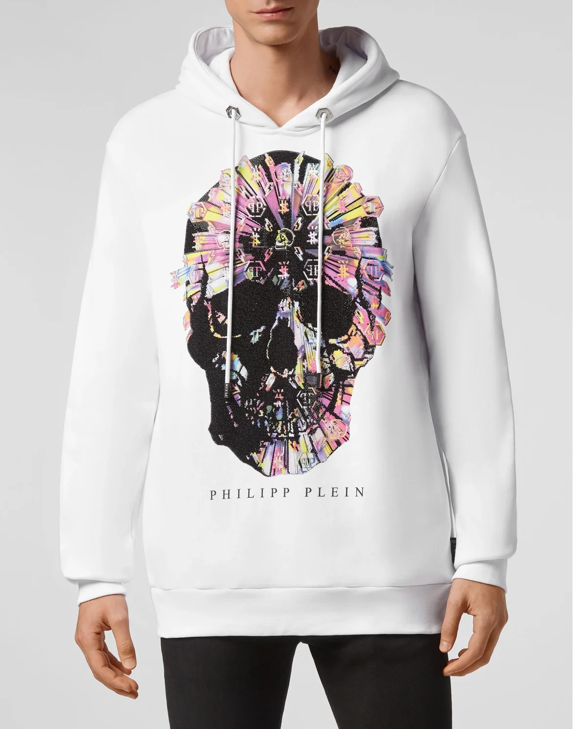 Hoodie sweatshirt Colorful Skull, цвет: Белый