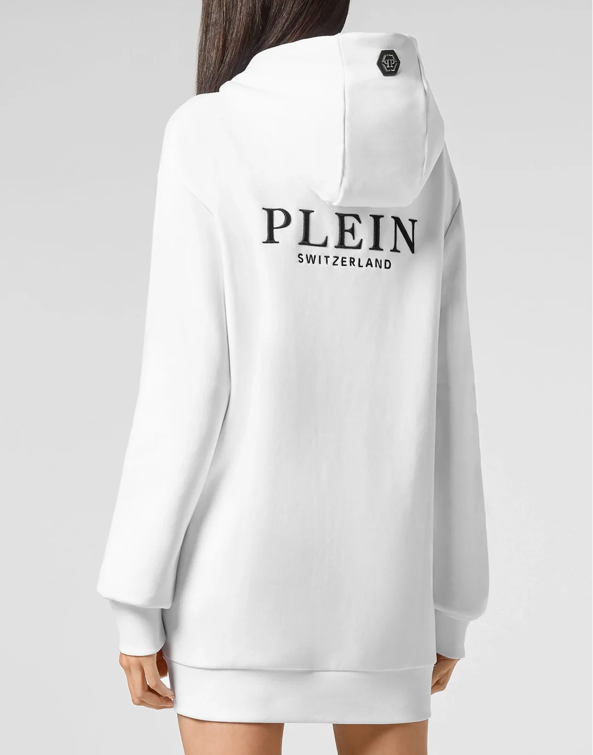 Hoodie sweatshirt Outline Skull crystal, цвет: Белый