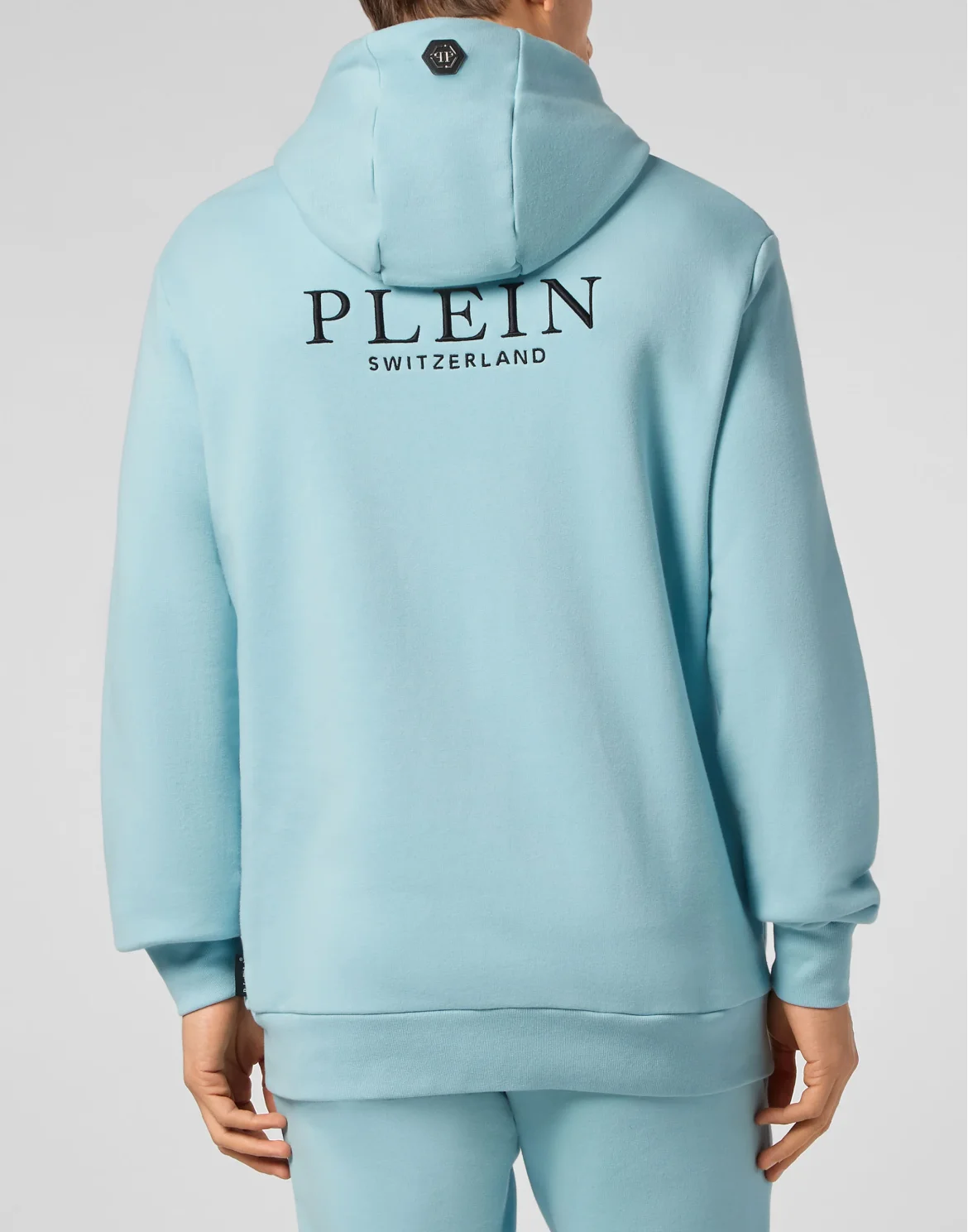 Hoodie sweatshirt Outline Skull crystal, цвет: Голубой