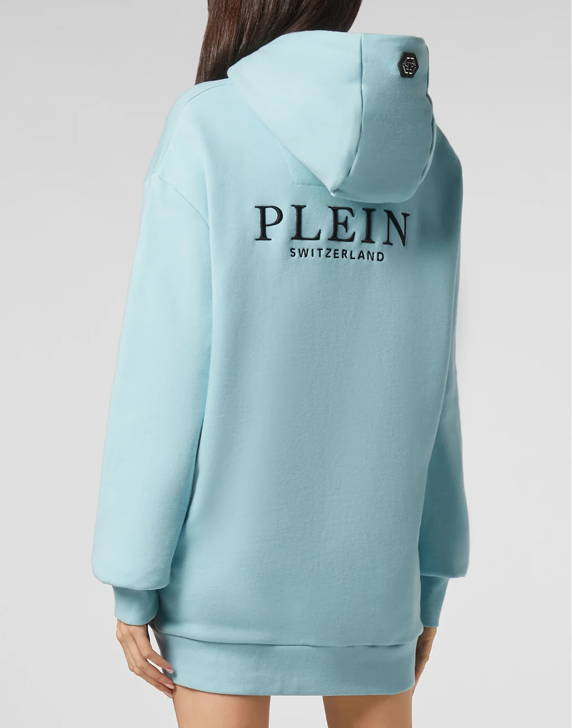 Hoodie sweatshirt Outline Skull crystal, цвет: Голубой