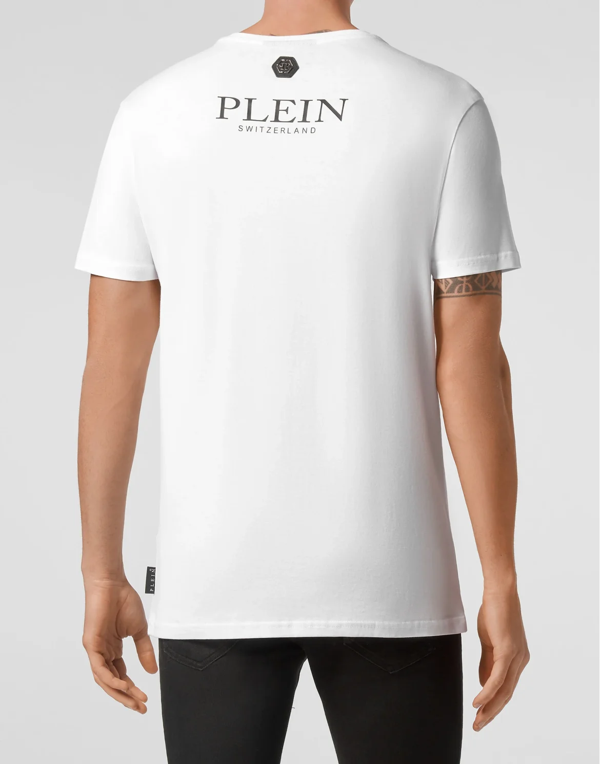 T-shirt Round Neck SS Outline Skull crystal, цвет: Белый