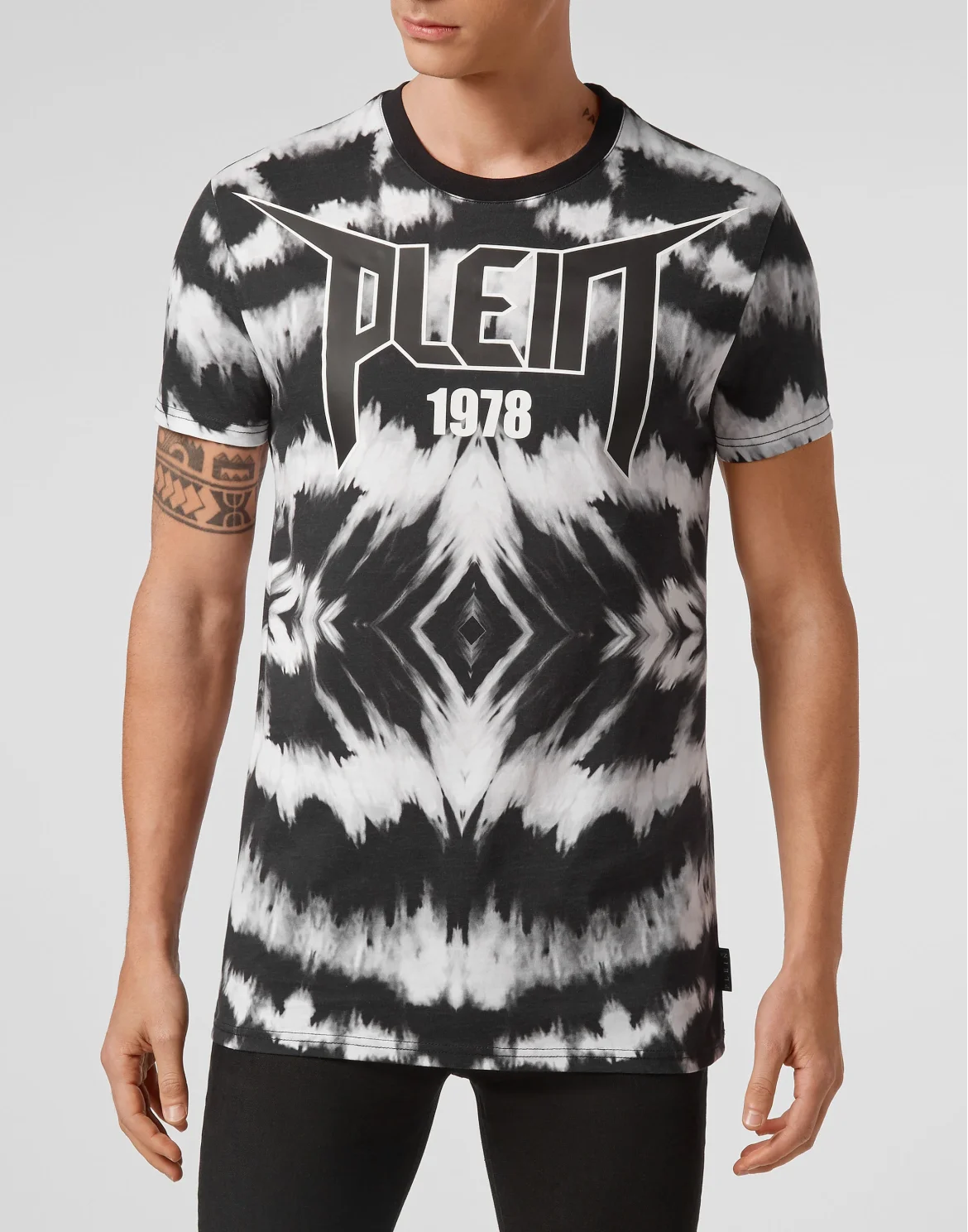 T-shirt Round Neck SS Tie dye, цвет: Черный