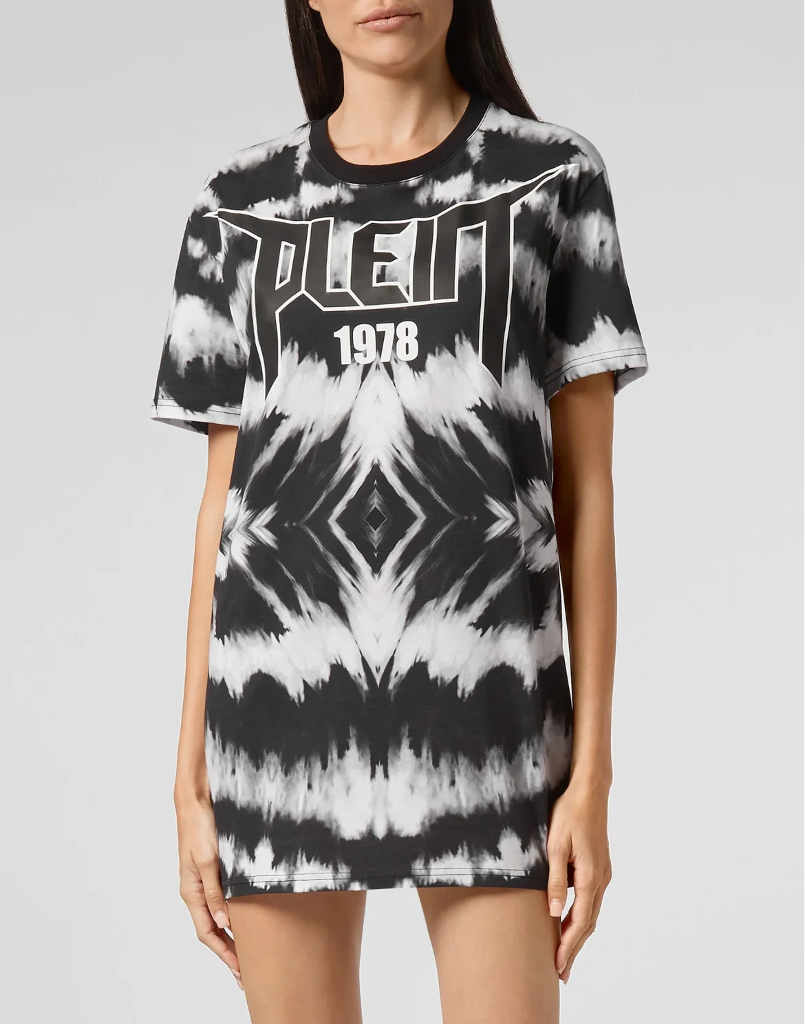 T-shirt Round Neck SS Tie dye, цвет: Черный