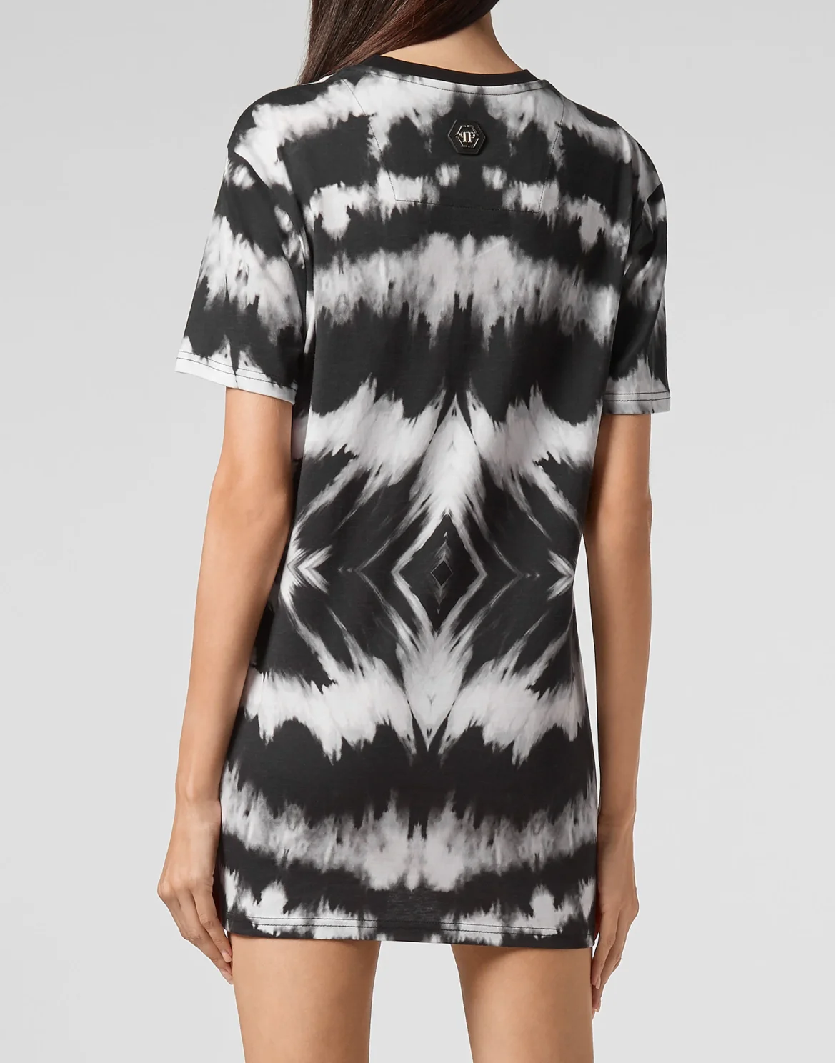 T-shirt Round Neck SS Tie dye, цвет: Черный