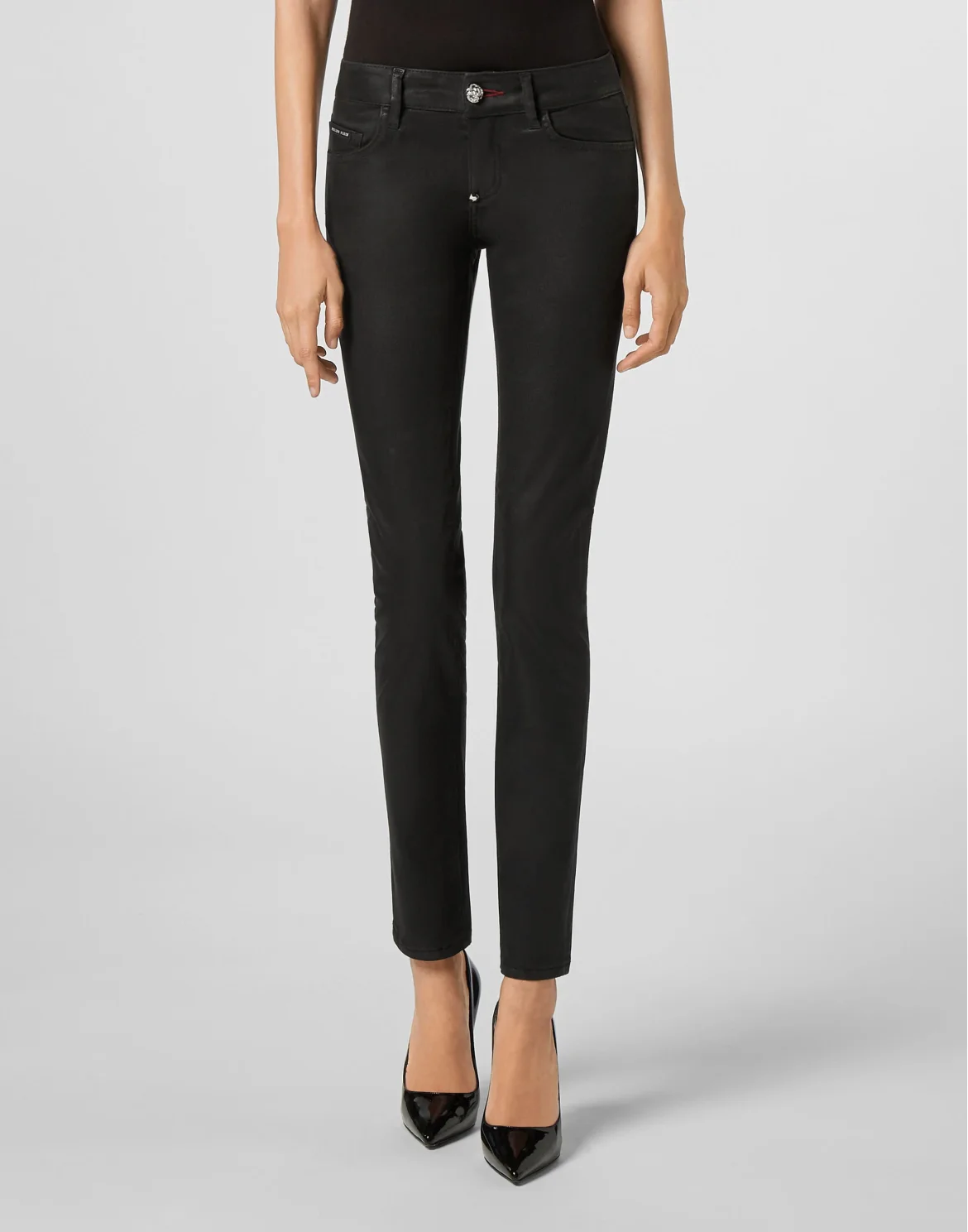 Slim Fit Iconic Plein, цвет: Черный