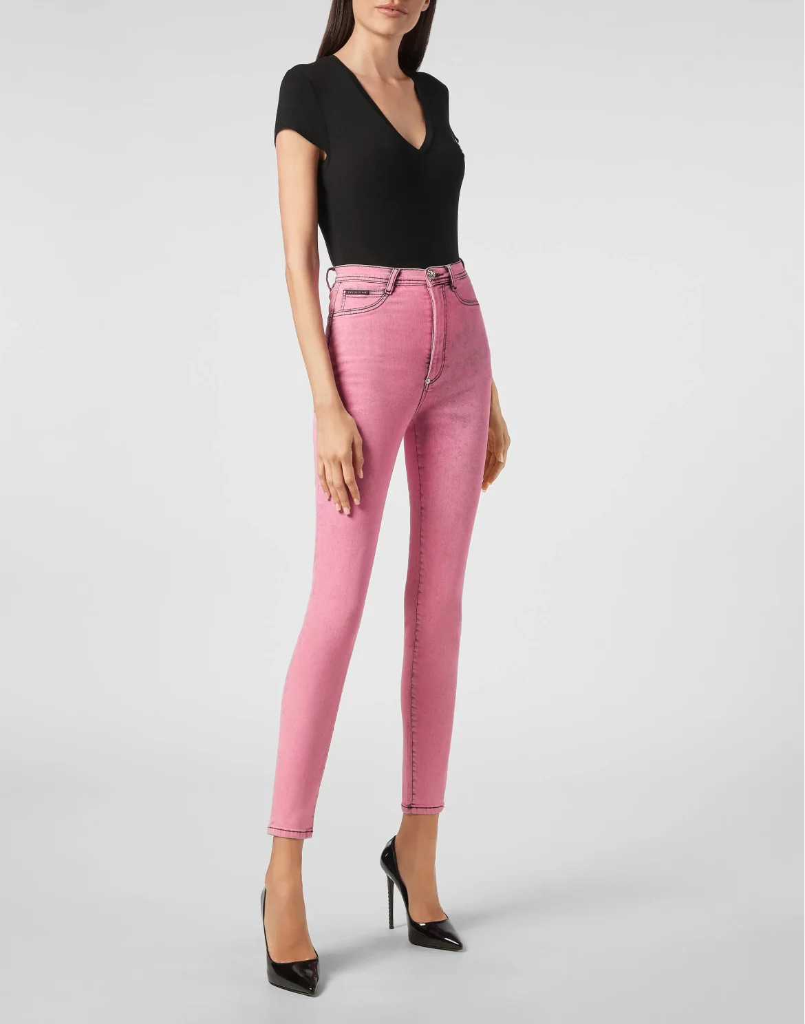 Super High Waist Jegging Colorful, цвет: Розовый