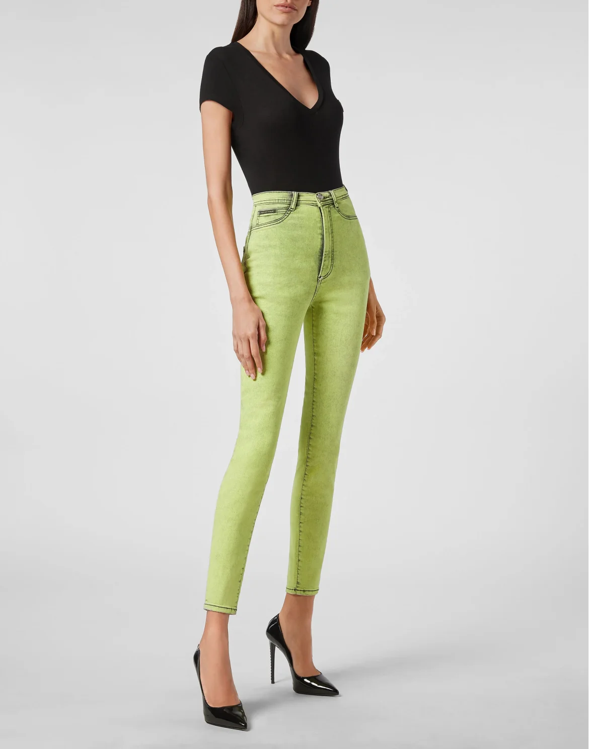 Super High Waist Jegging Colorful, цвет: Зеленый