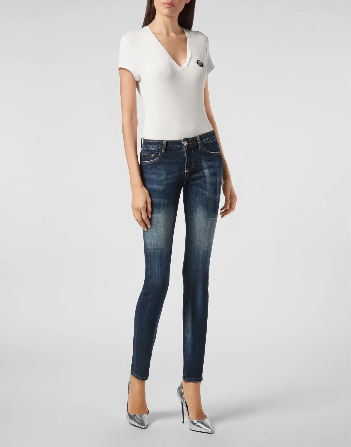 Slim Fit Iconic Plein, цвет: Синий