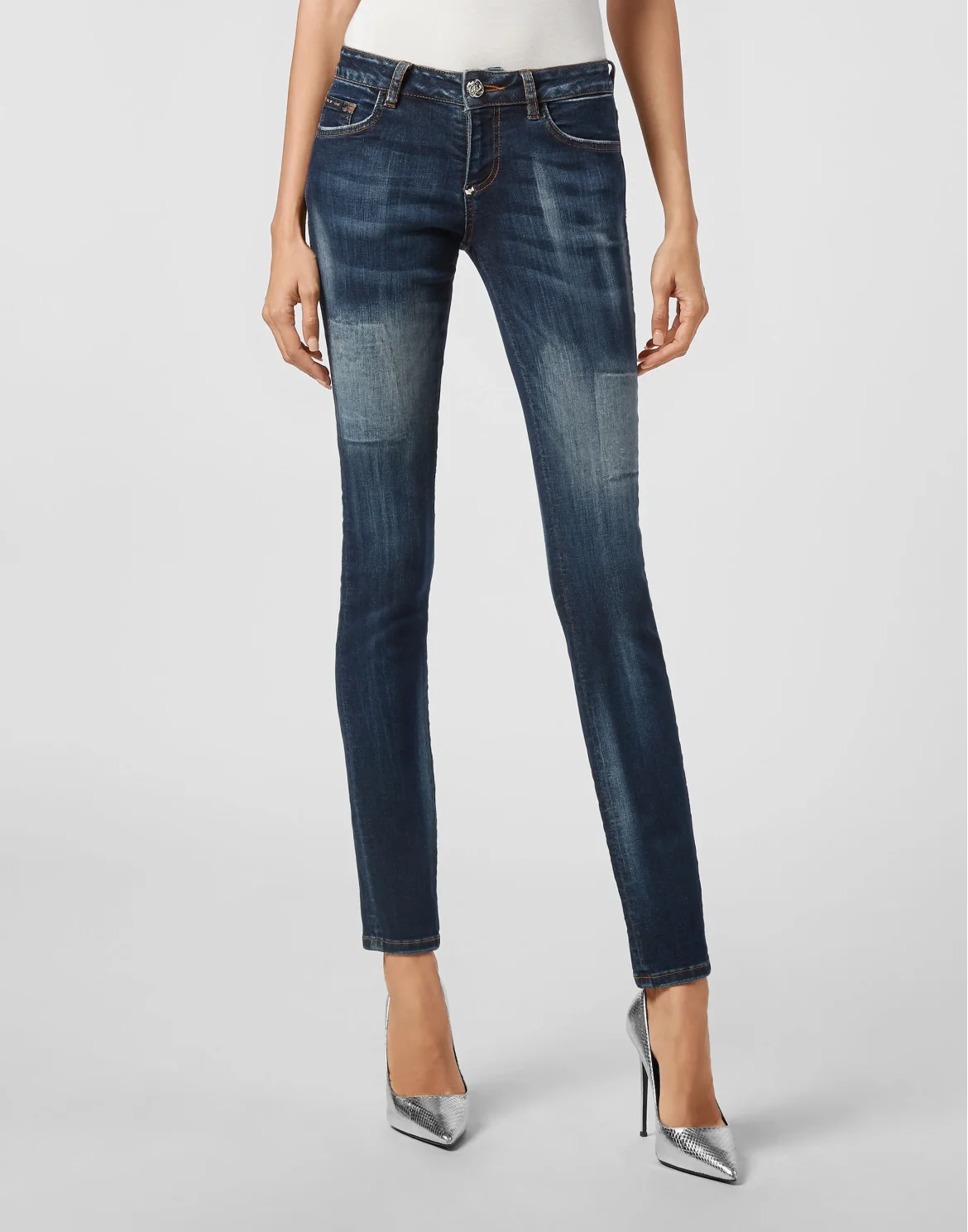 Slim Fit Iconic Plein, цвет: Синий