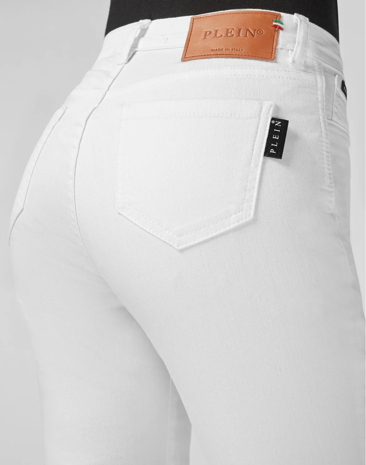 High Waist Jegging Pins Iconic Plein, цвет: Белый