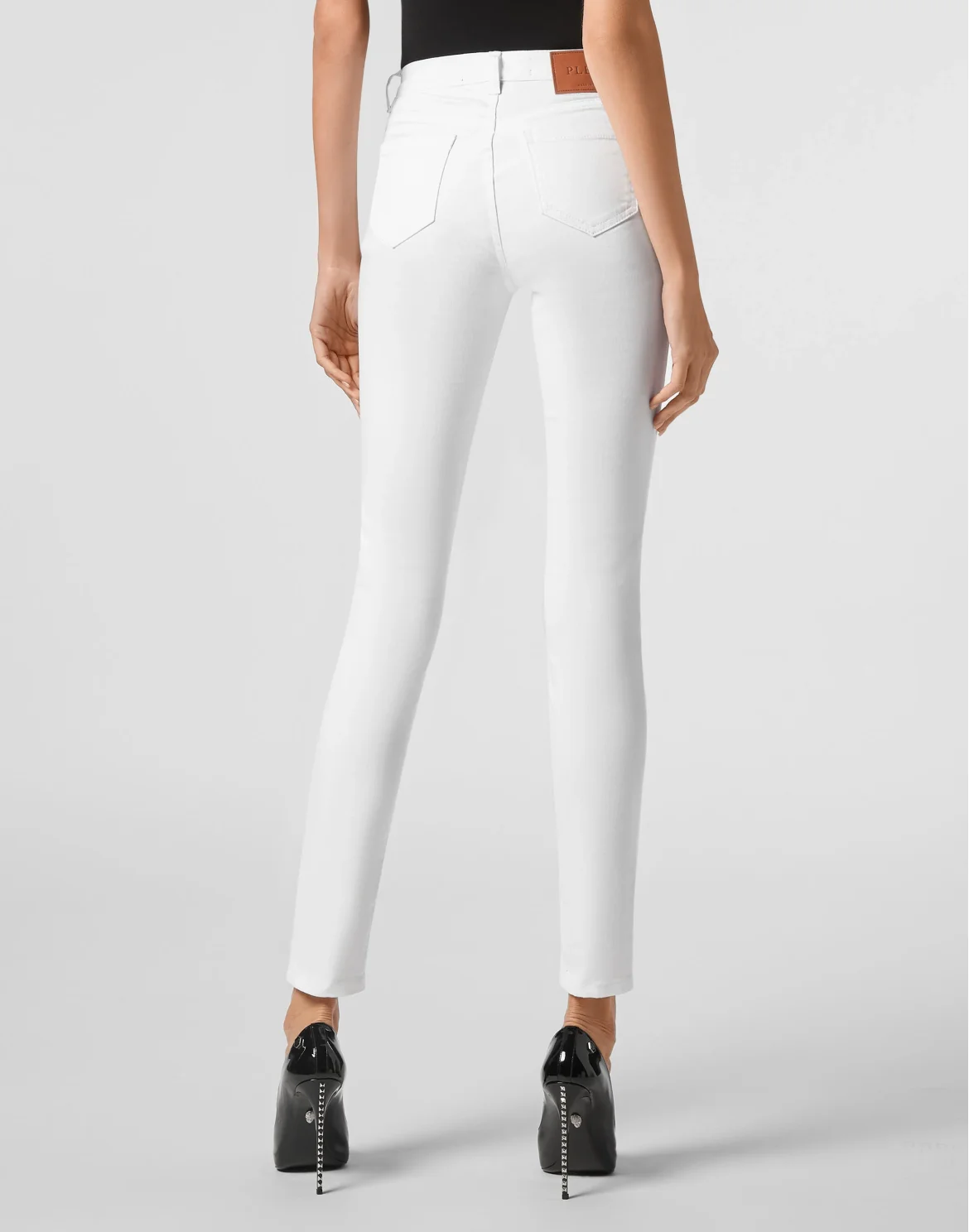 High Waist Jegging Pins Iconic Plein, цвет: Белый