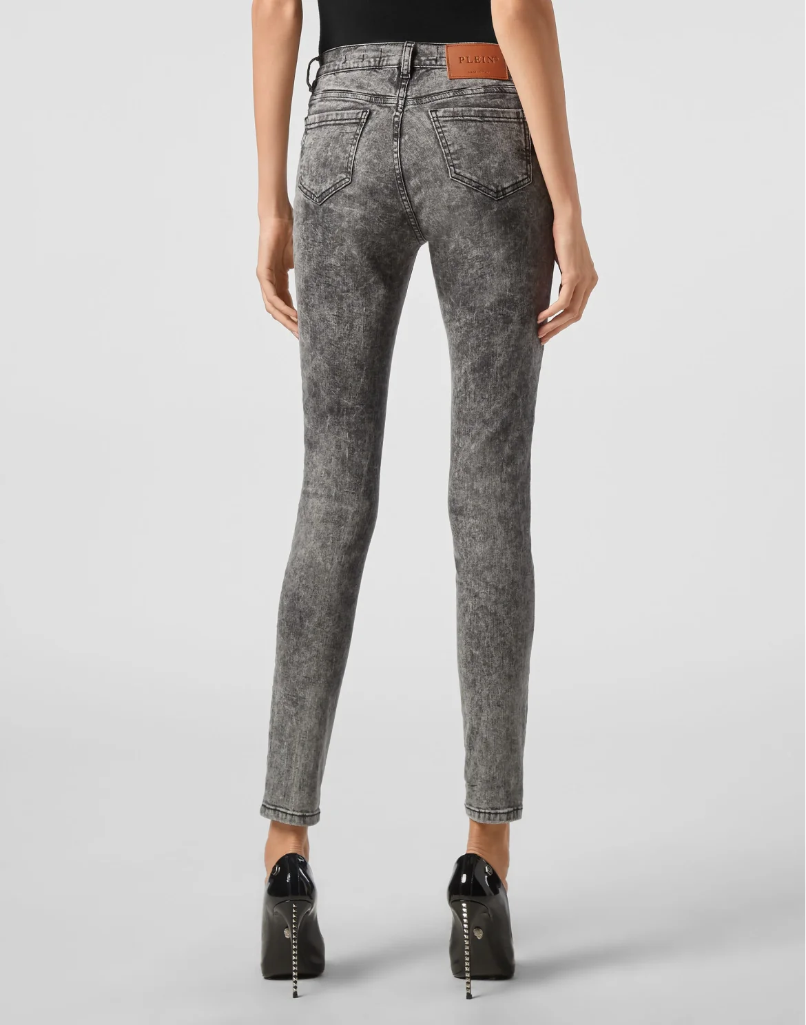 High Waist Jegging Pins Iconic Plein, цвет: Серый