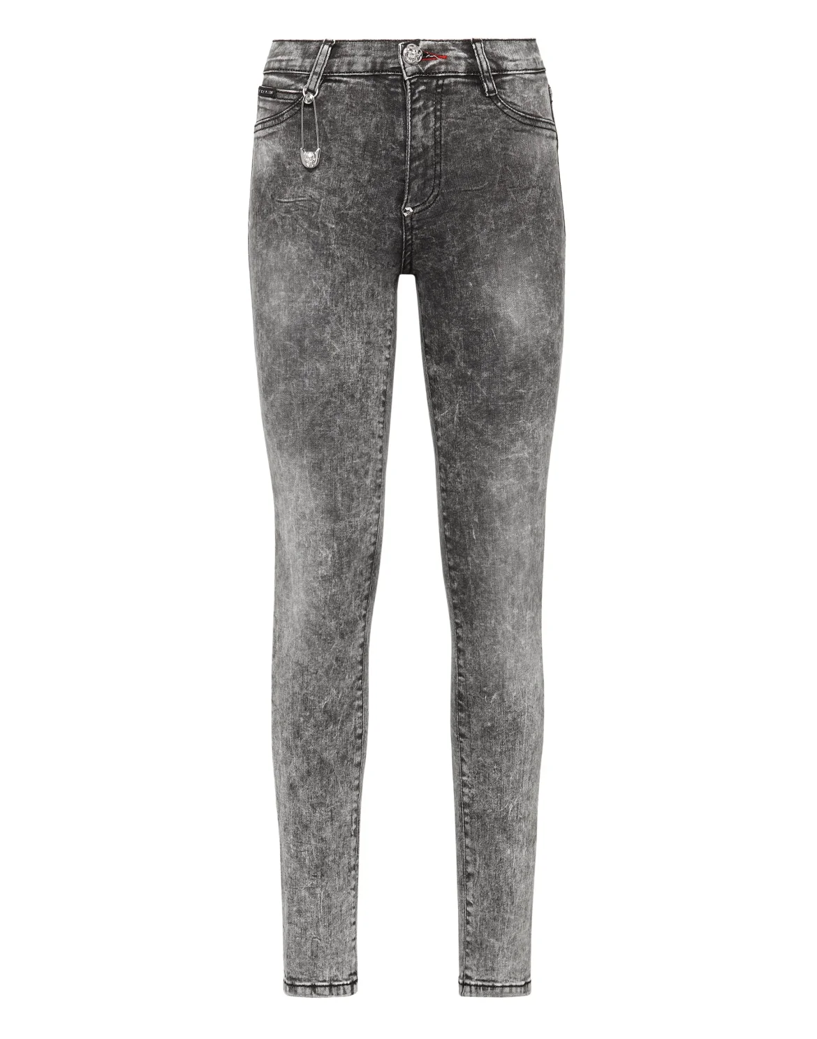 High Waist Jegging Pins Iconic Plein, цвет: Серый