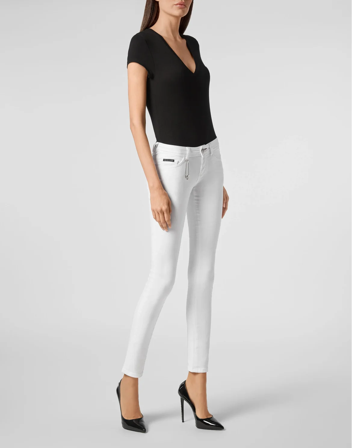Slim Fit Pins Iconic Plein, цвет: Белый