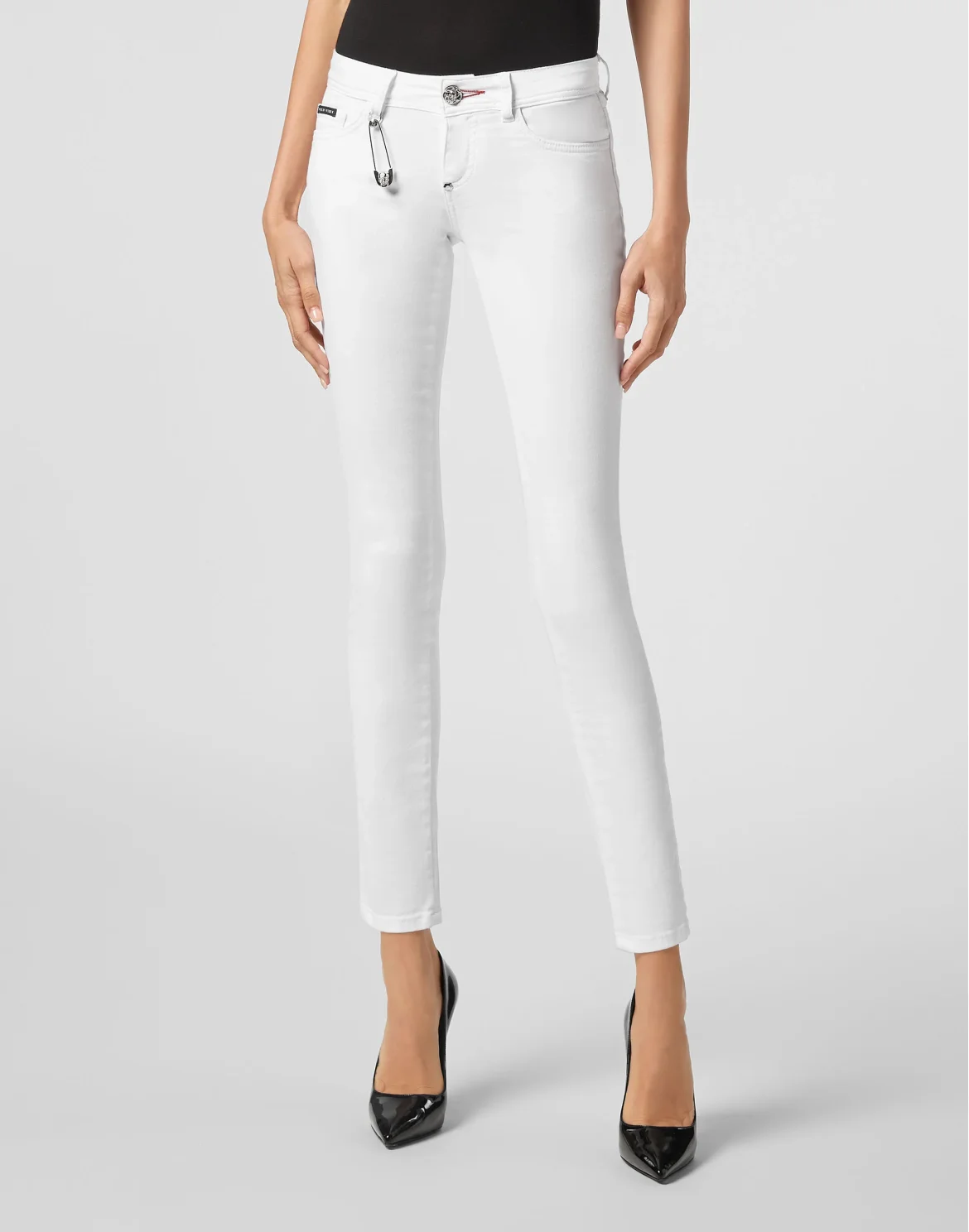 Slim Fit Pins Iconic Plein, цвет: Белый