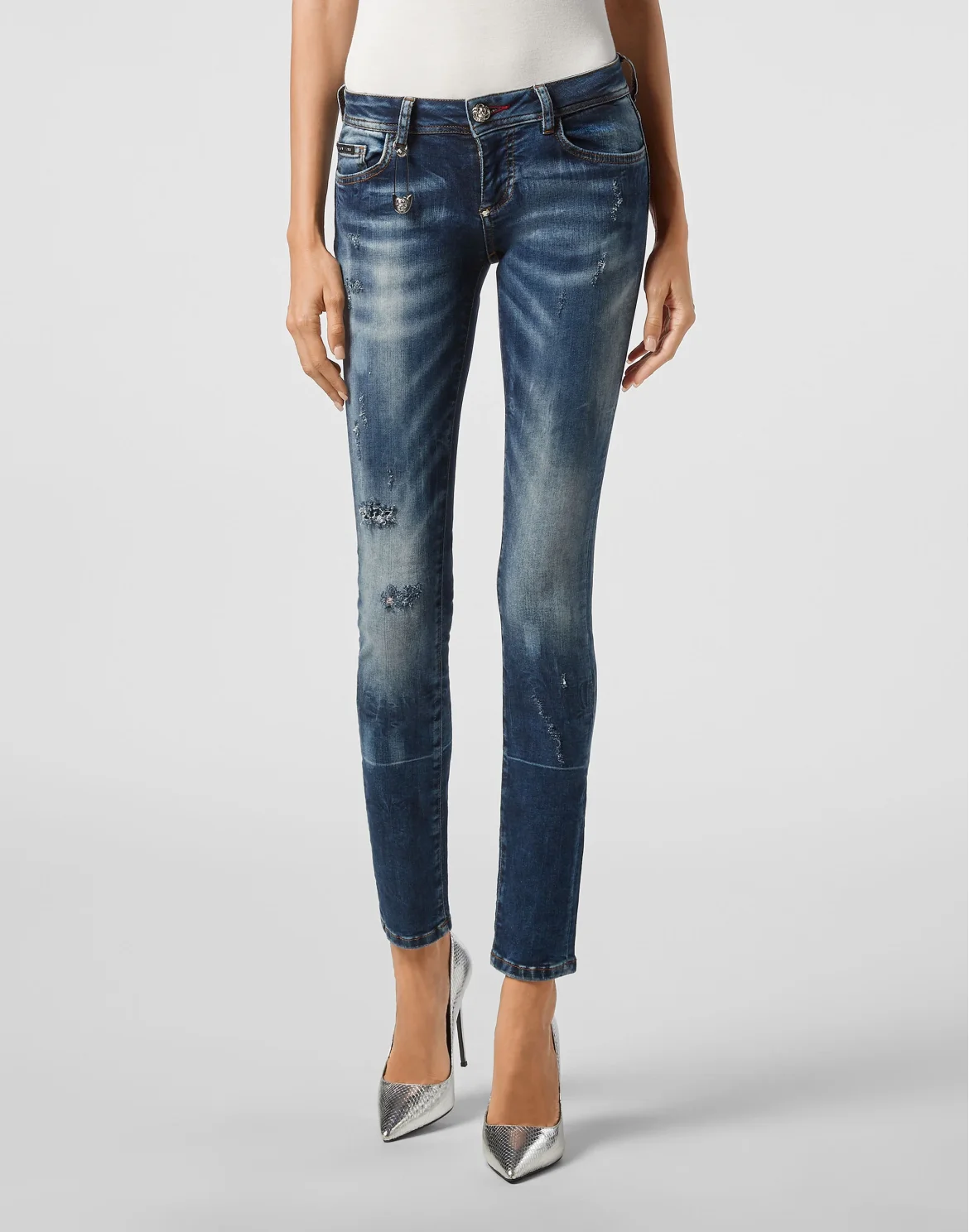 Slim Fit Pins Iconic Plein, цвет: Синий