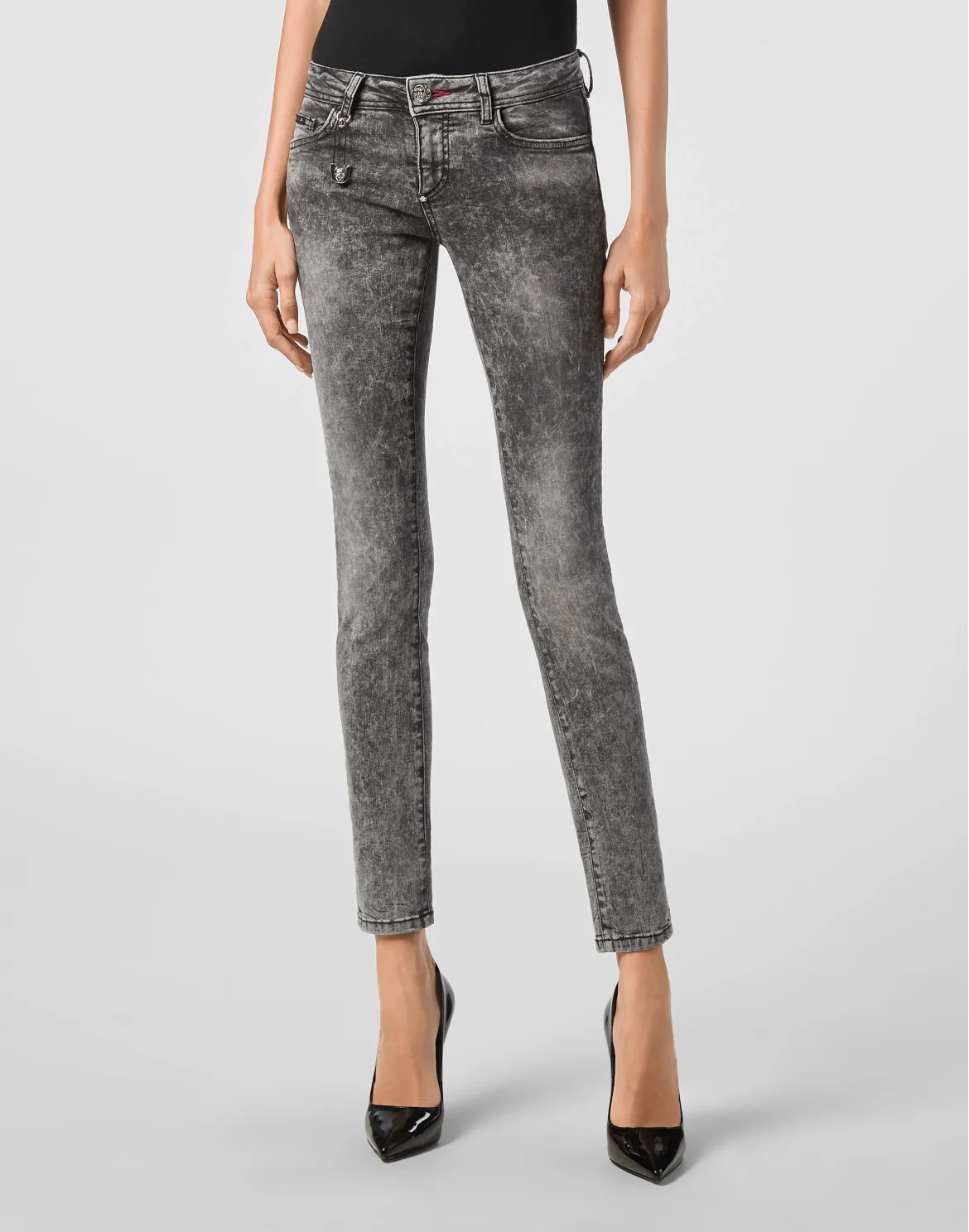 Slim Fit Pins Iconic Plein, цвет: Серый