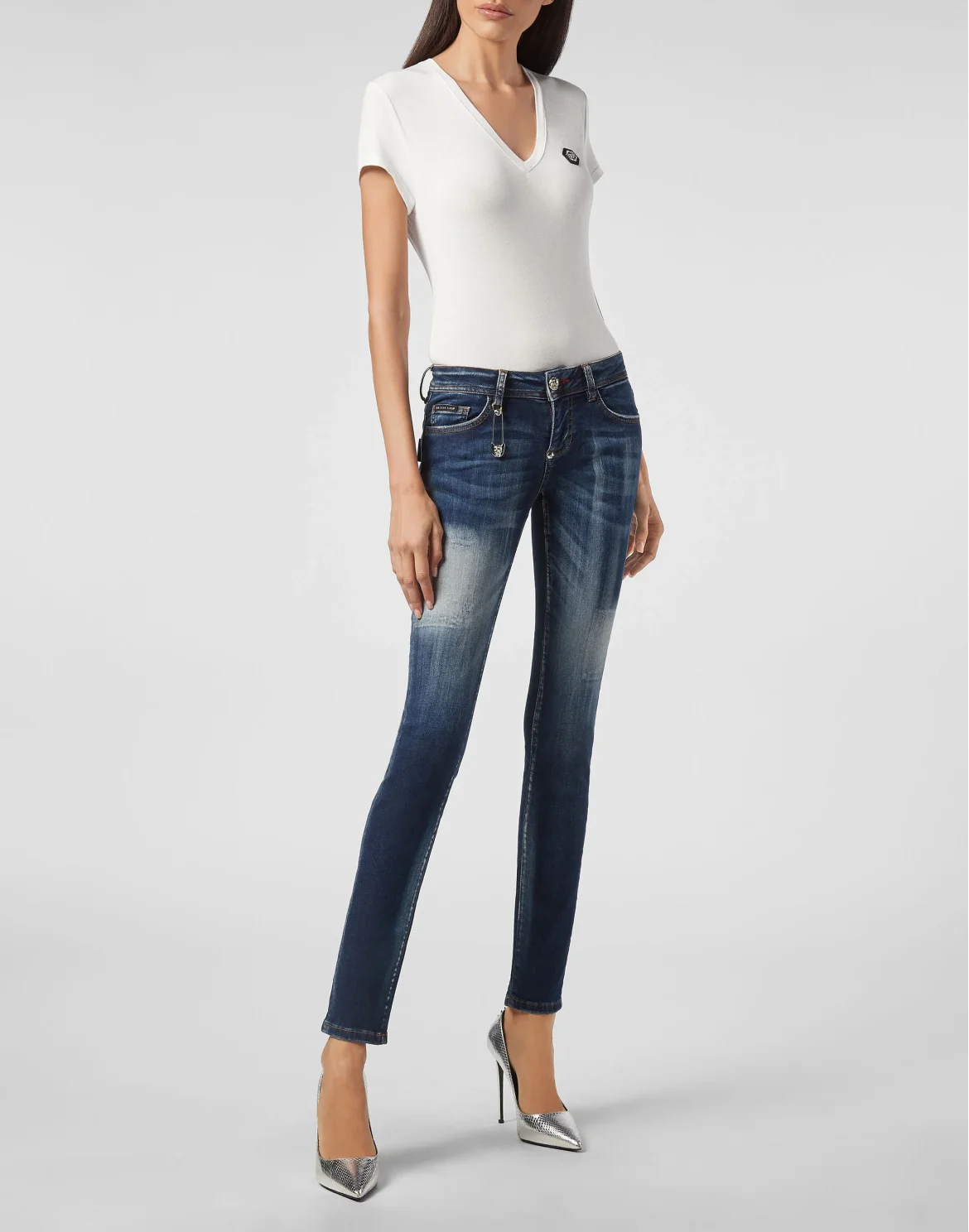 Slim Fit Pins Iconic Plein, цвет: Синий