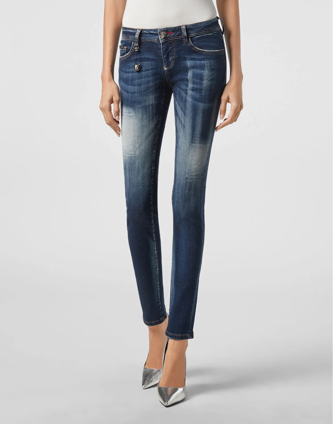 Slim Fit Pins Iconic Plein, цвет: Синий
