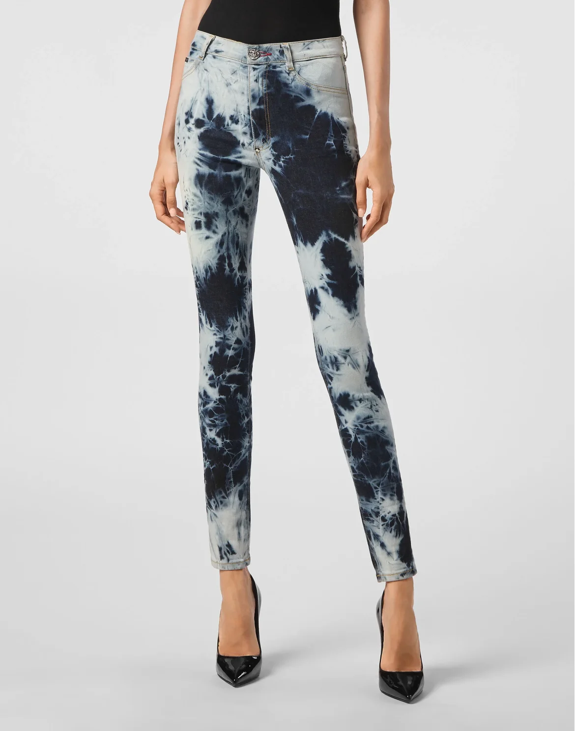 High Super High Waist Jegging Bleached, цвет: Голубой