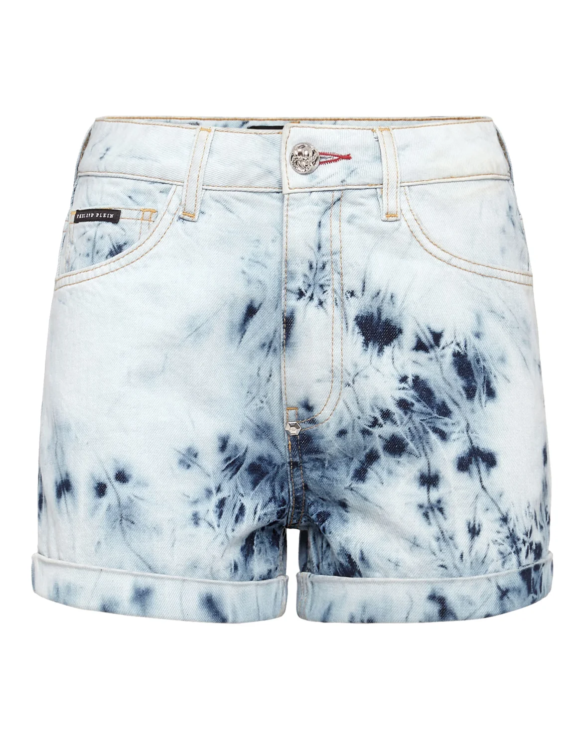 Denim High waist Hot pants Bleached, цвет: Голубой